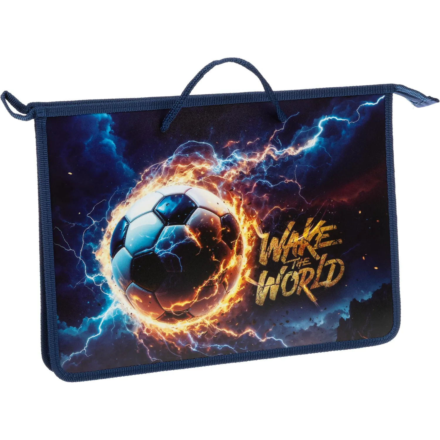 Папка для тетрадей Огненный мяч А4 на молнии с ручками,45мм,88442 - фото 3