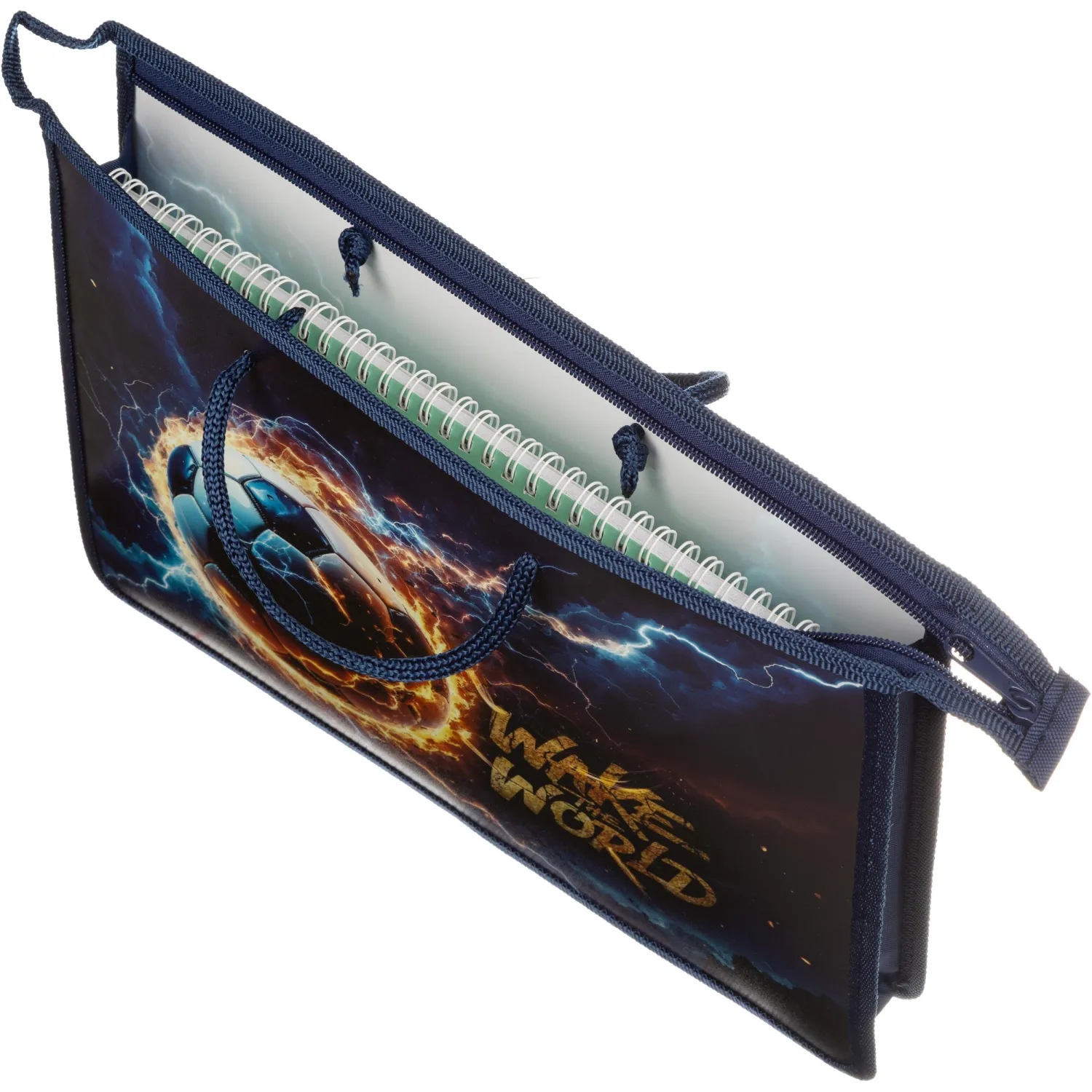 Папка для тетрадей Огненный мяч А4 на молнии с ручками,45мм,88442 - фото 5