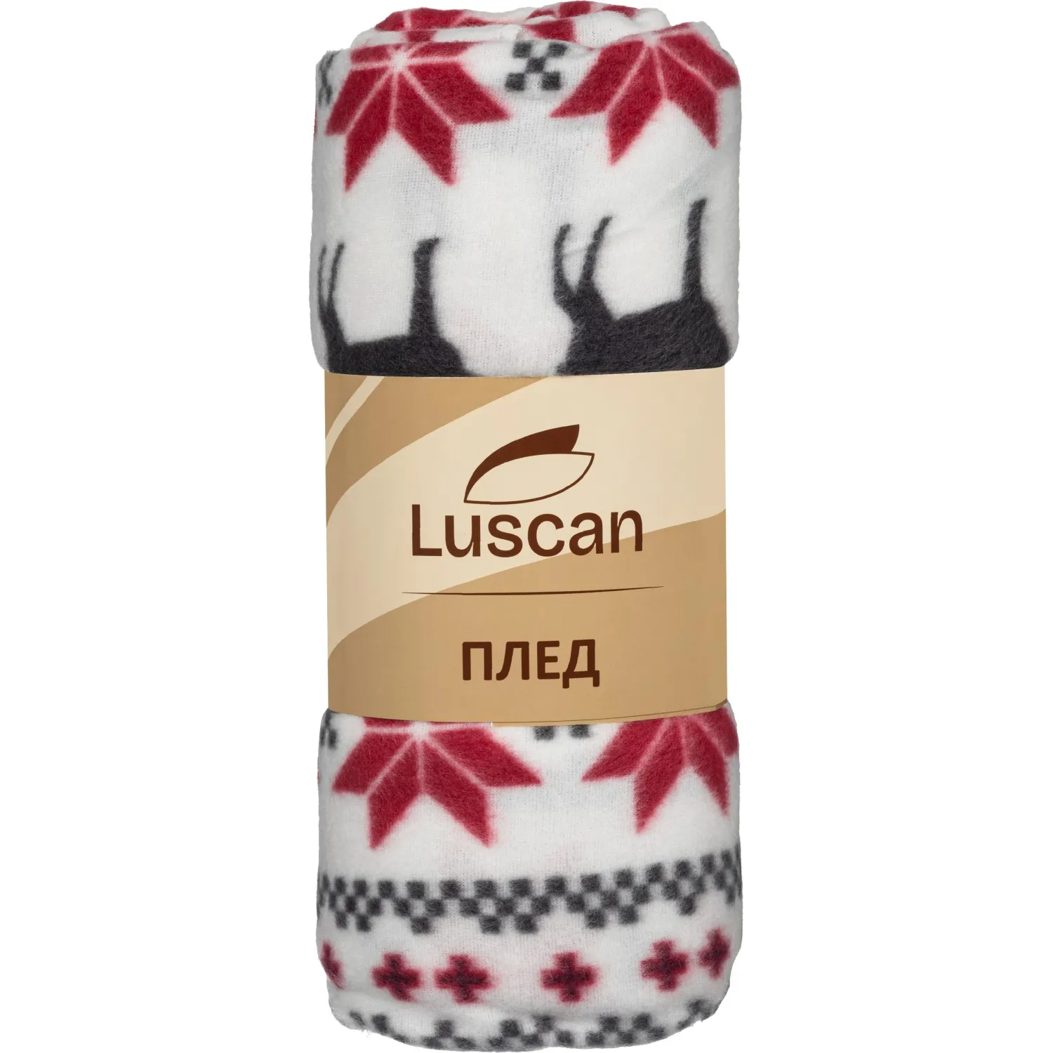 Плед флис Luscan, 130х170 см, 160 г/м2, олени разноцветный - фото 4