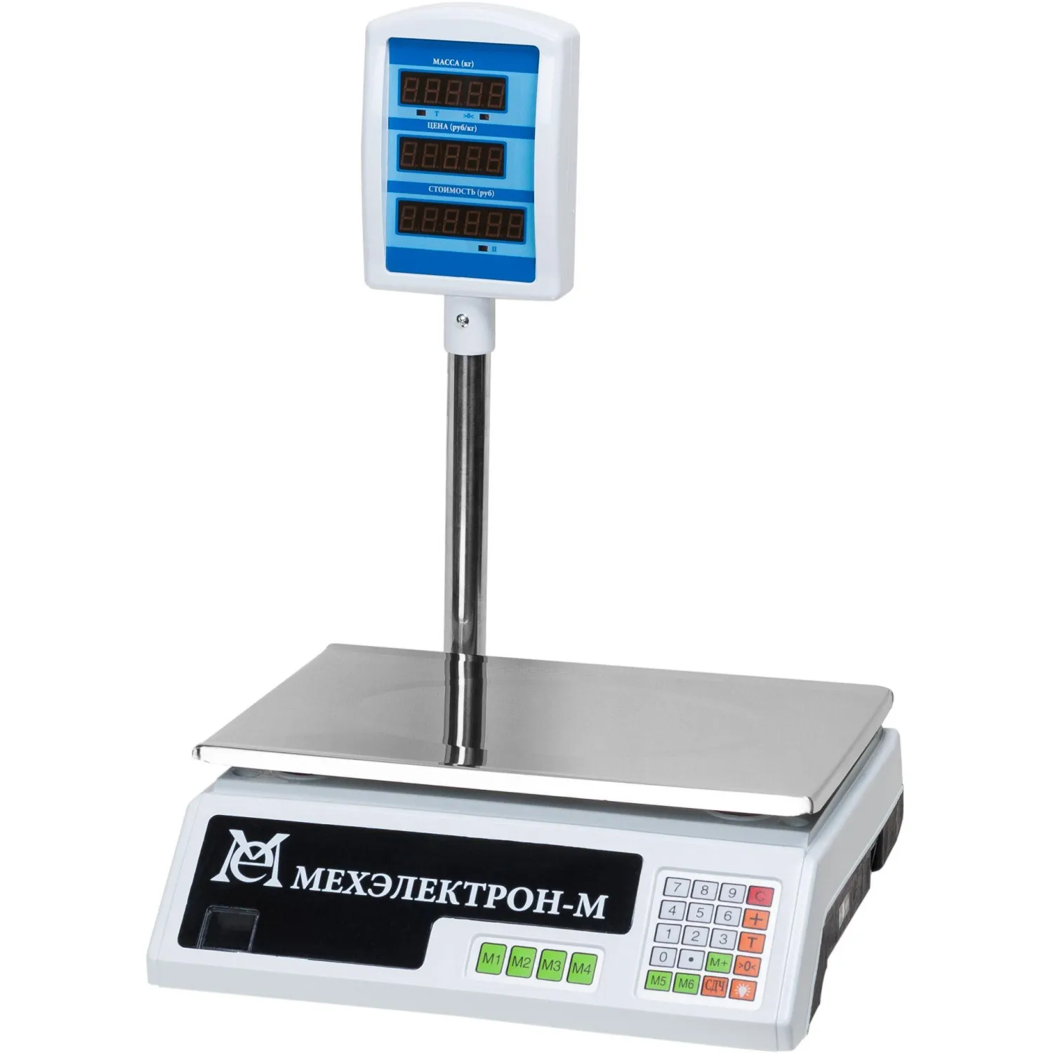 Весы торговые Мехэлектрон-М ВР4900-15-2Д-СДБ 05 до 15 кг,LЕD, со стойкой - фото 1