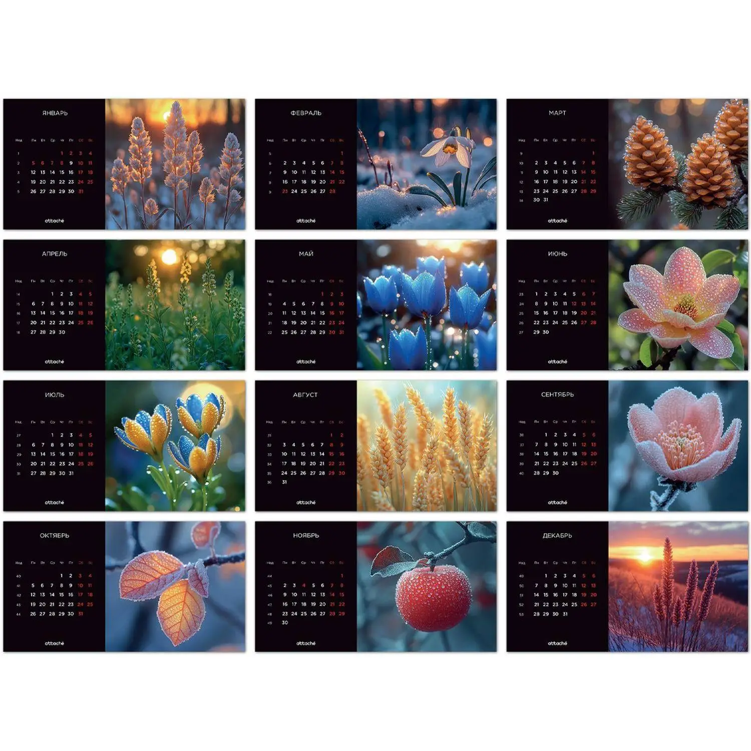 Календарь-домик настольный 2026 Atache, Застывший момент, 240х130 - фото 4
