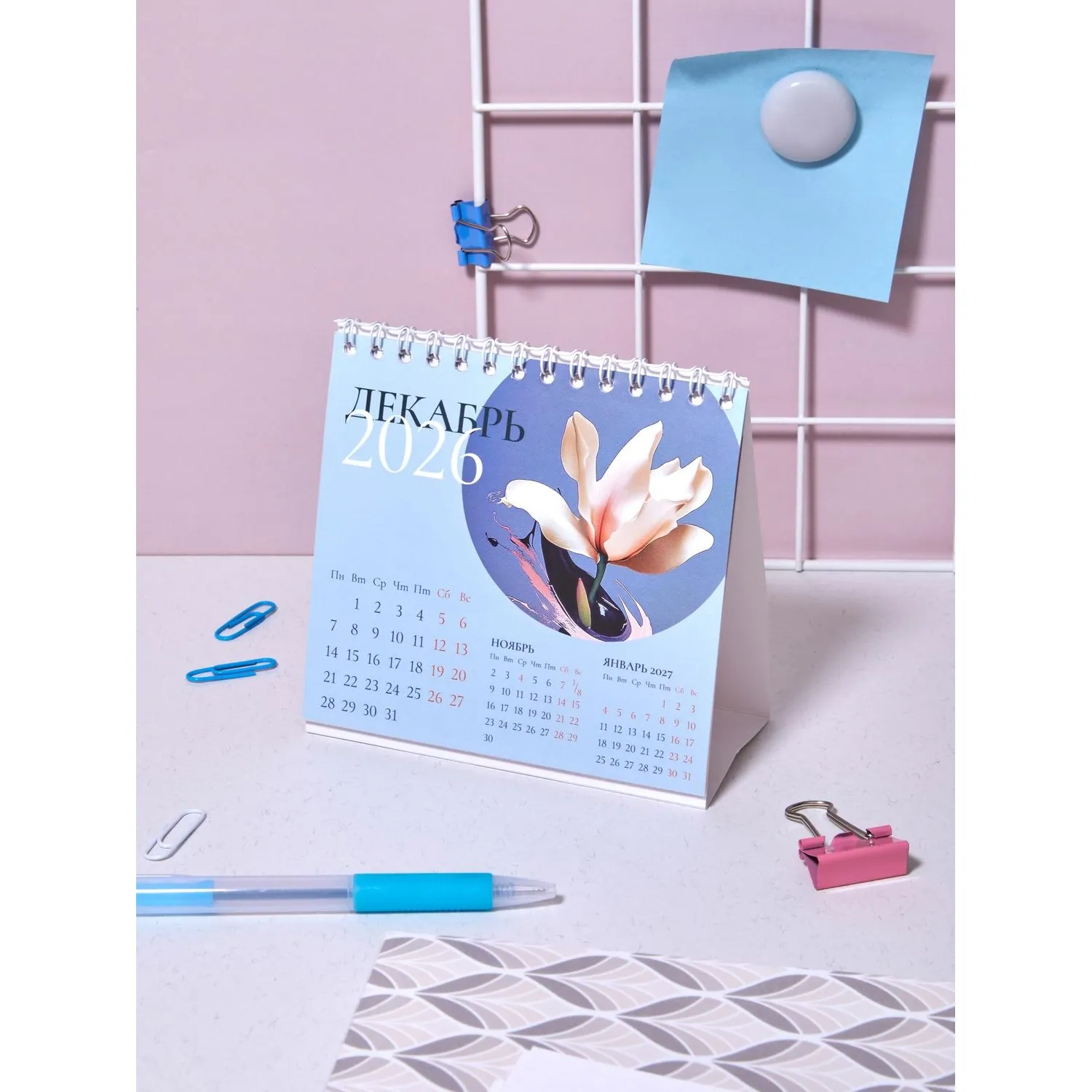 Календарь-домик настольный 2026 Attache, Цветы, 120х110 - фото 8