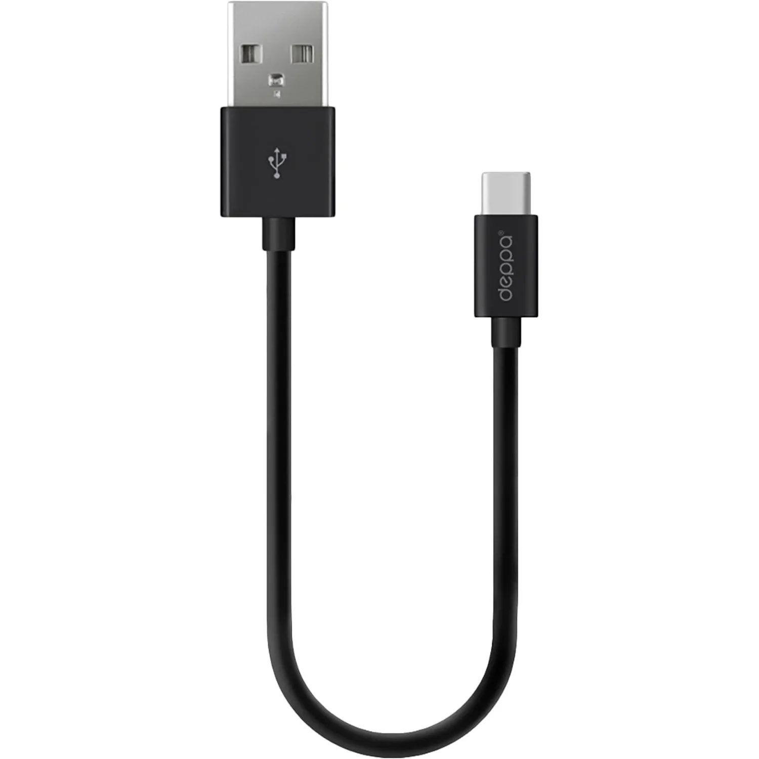 Кабель Deppa (72313)USB-A - USB-C, черный USB 2.0, 2.4A, 2м - фото 1