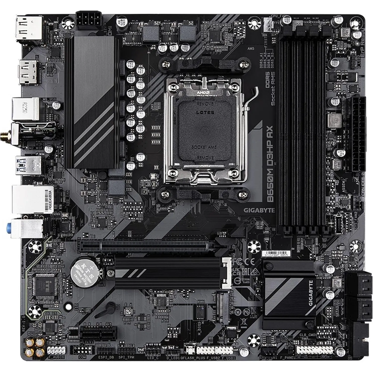 Материнская плата GIGABYTE B650M D3HP AX, AM5, B650, 4xDDR5 mATX - фото 1