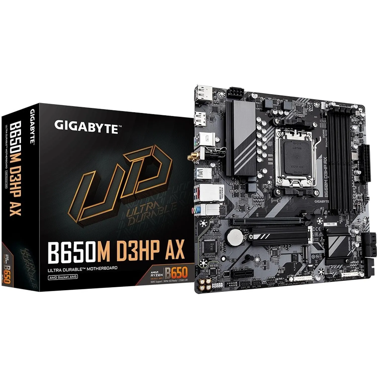 Материнская плата GIGABYTE B650M D3HP AX, AM5, B650, 4xDDR5 mATX - фото 2