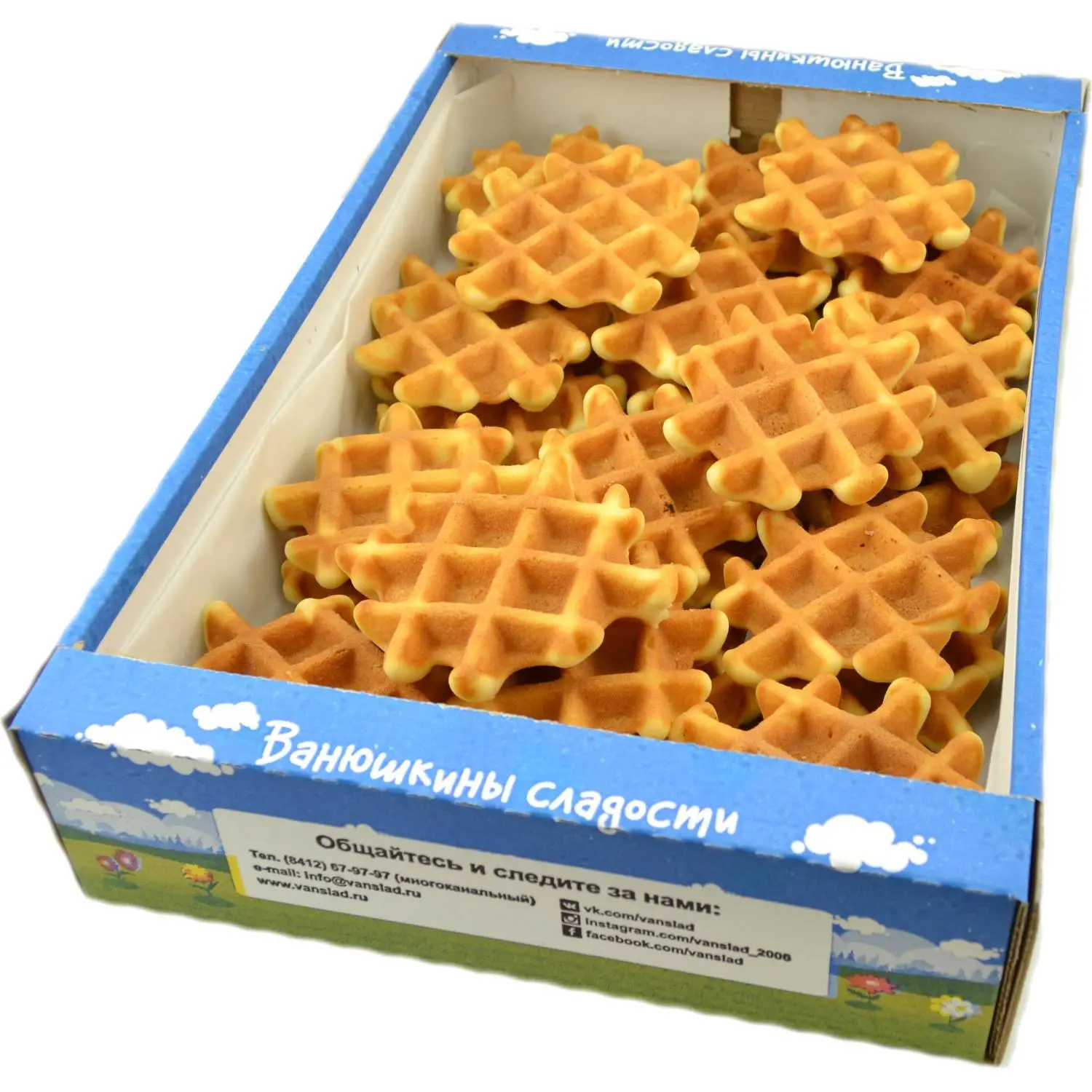 Вафли Молочная вафелька Ванюшкины сладости дет.пит. 1кг/уп - фото 2