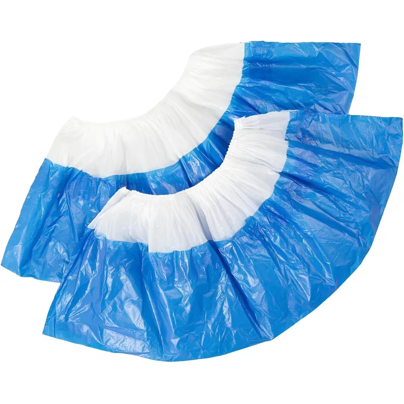 Бахилы п/э Elegreen,с дв.подошвой бело-синие, 2,6 г,950пар/уп - фото 5