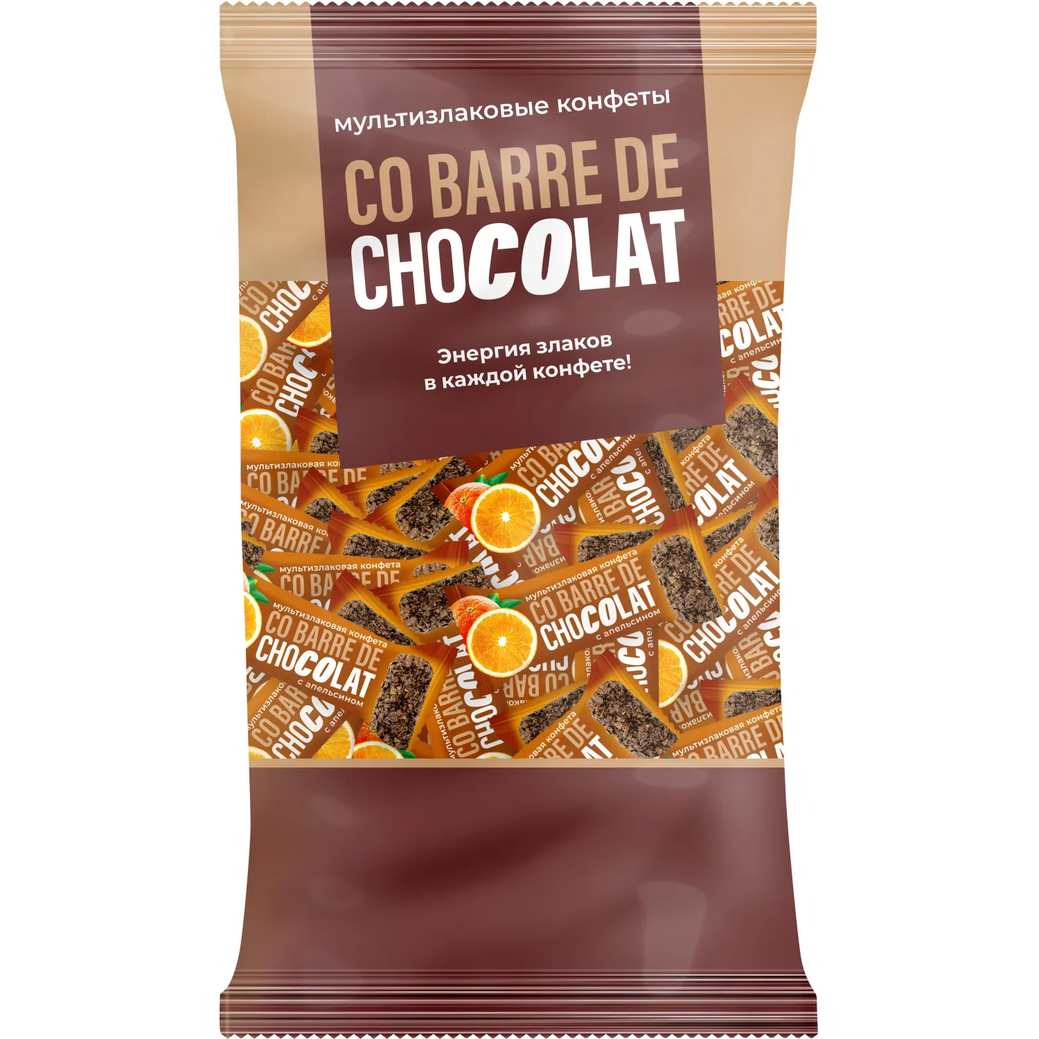 Конфеты Co barre de Chocolat  мультизлаковые с апельсином, 900г - фото 1