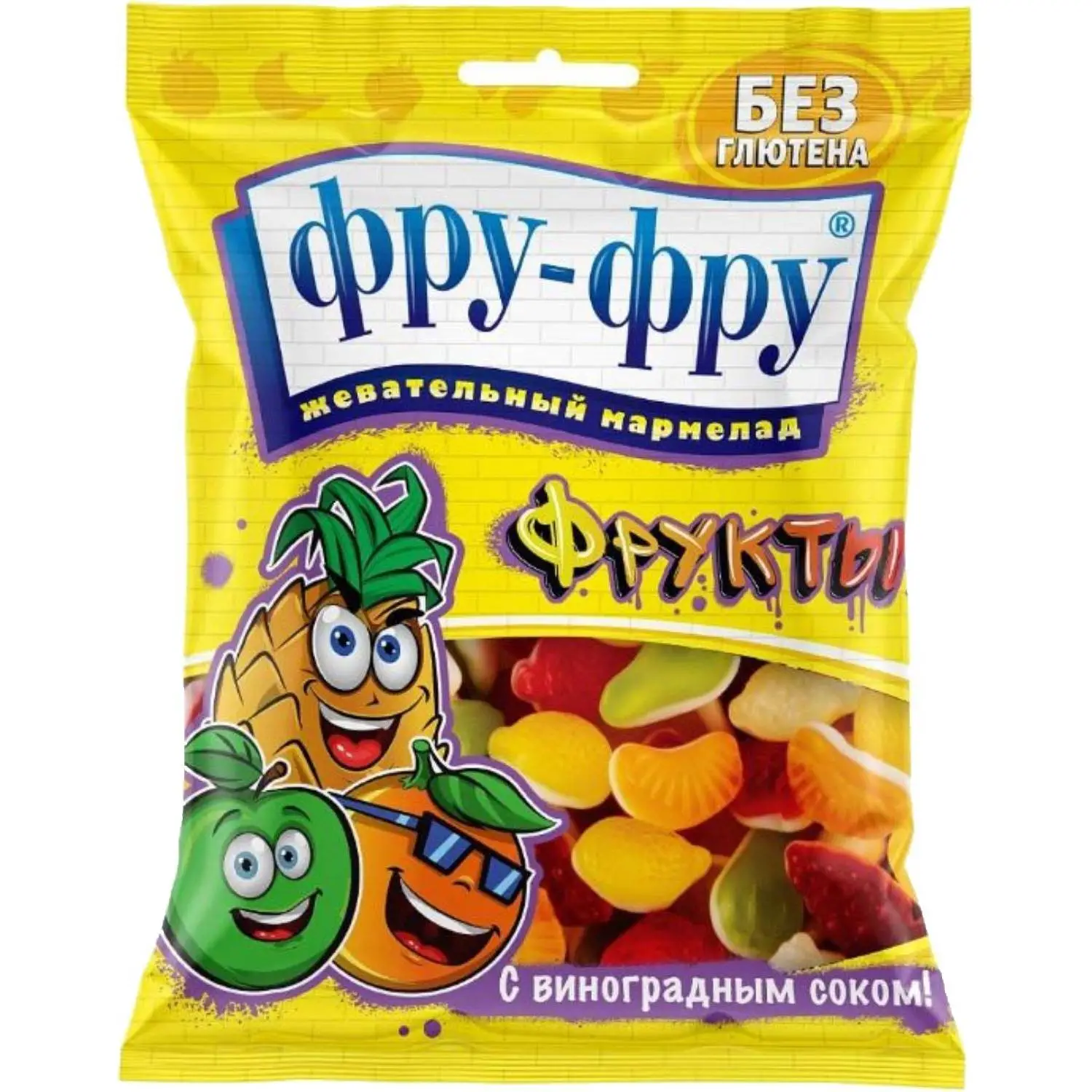 Мармелад жевательный Фру-Фру фрукты, 80гx12шт/уп, FF-25-11 - фото 1