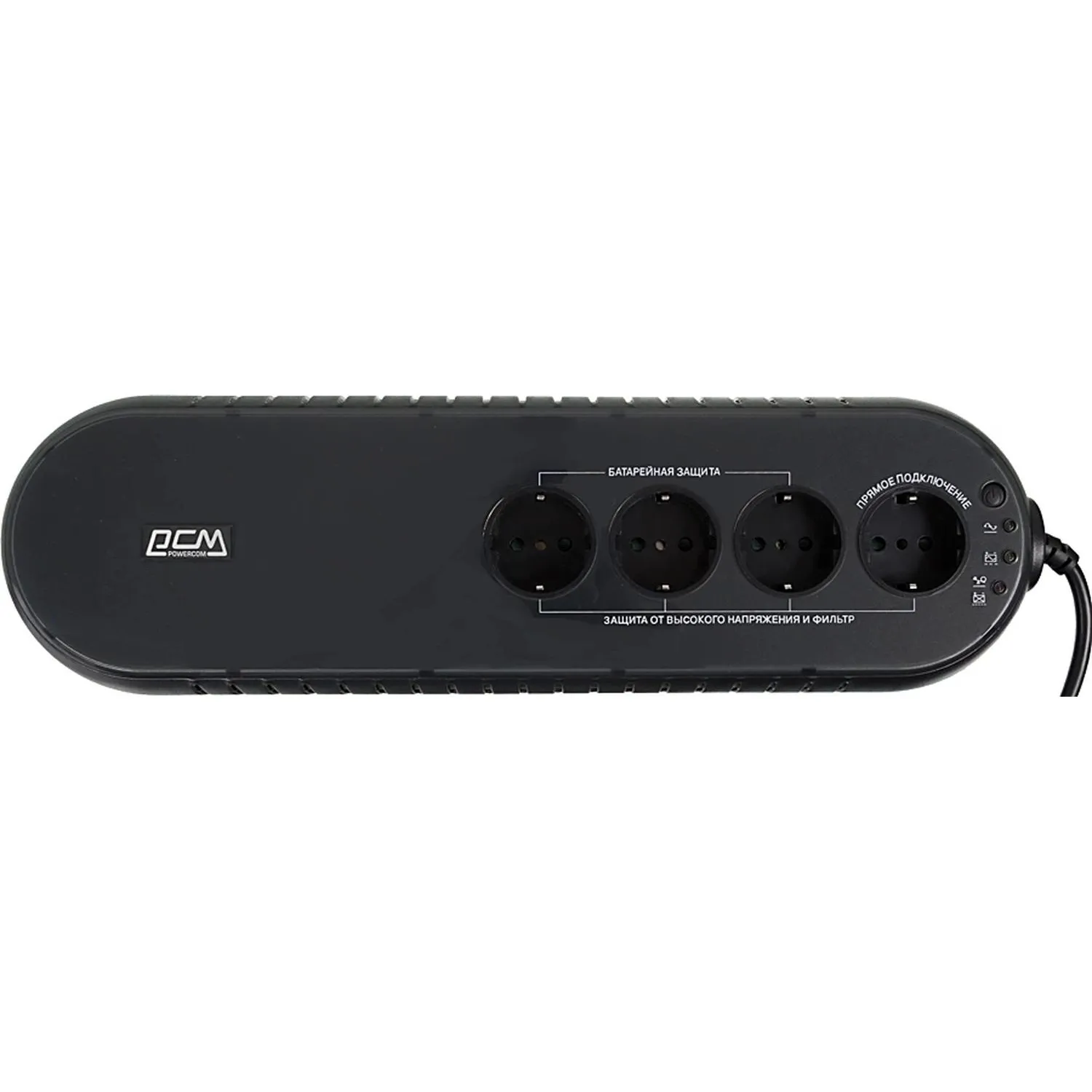 ИБП Powercom WOW-850U 850ВА/425Вт, 4xEURO, USB/RJ45 - фото 2