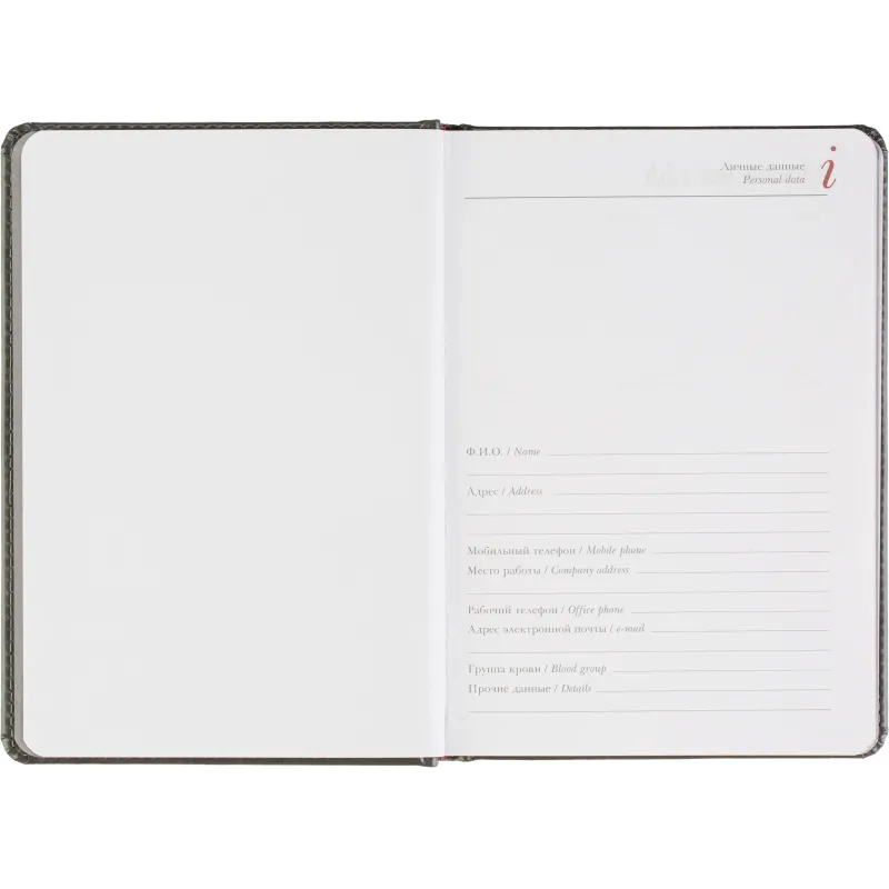 Ежедневник недатированный А5+ SIDNEY NEBRASKA серый,сереб.обр,136л 3-128/22 - фото 9