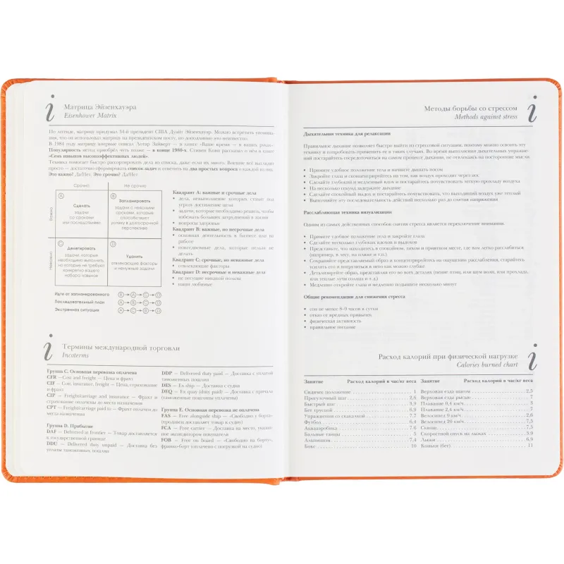 Ежедневник недатированный А5+ CLASSIC оранжевый, 128л 3-689/03 - фото 11