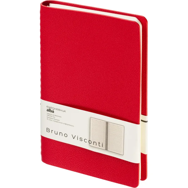 Ежедневник недатированный А5 ALBA красный, 136л 3-783/05 - фото 1