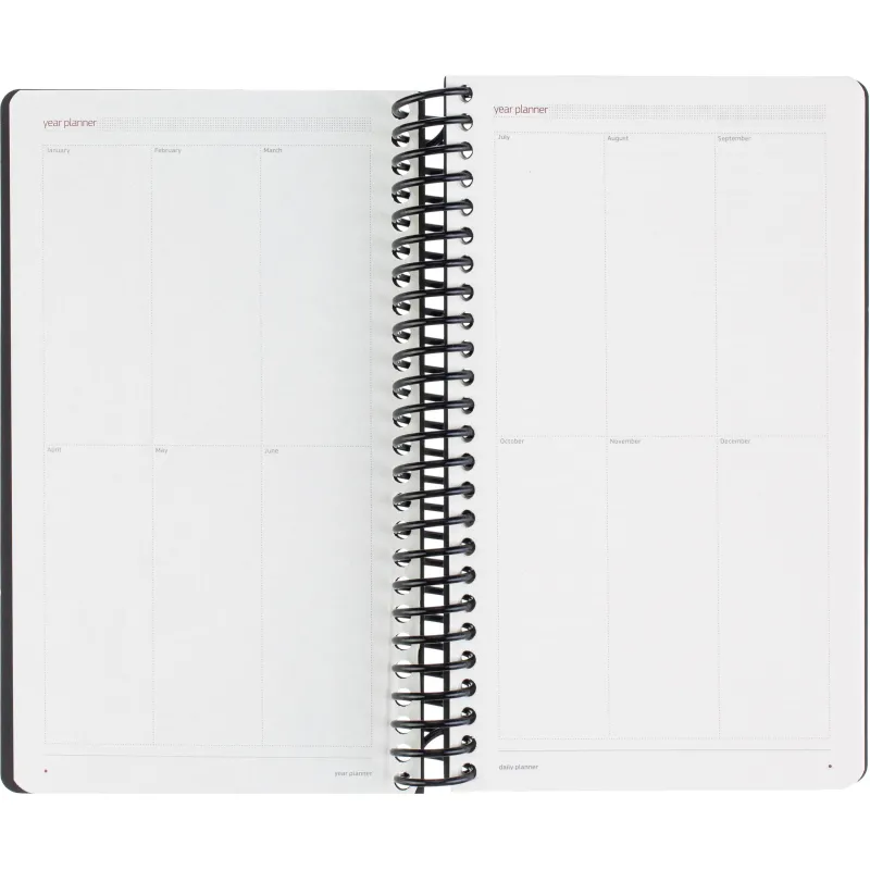 Ежедневник недатированный А5 AGENDA на спирали, черный, 128л 3-746/01 - фото 9