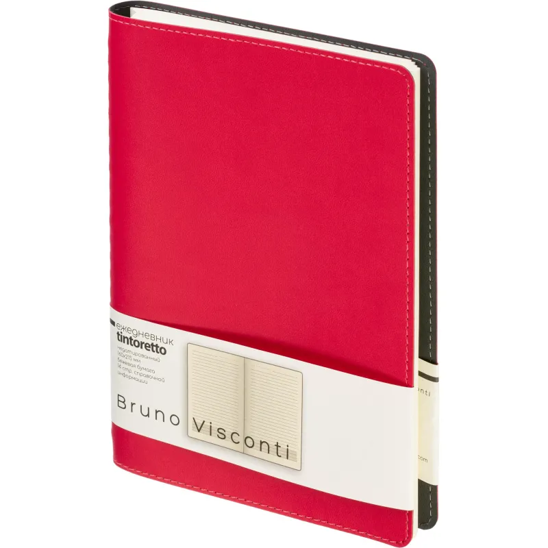 Ежедневник недатированный A5 TINTORETTO красный, 136л 3-608/06 - фото 1