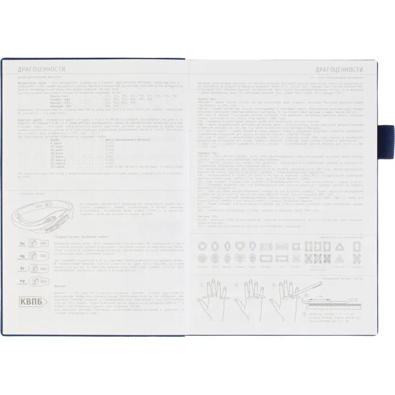 Ежедневник недатированный А5 GRAND темно-синий, 128л 3-774/05 - фото 14