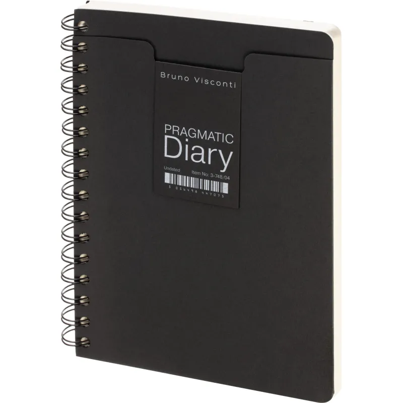 Ежедневник недатированный А5 PRAGMATIC на гребне, черный, 128л 3-748/04 - фото 1