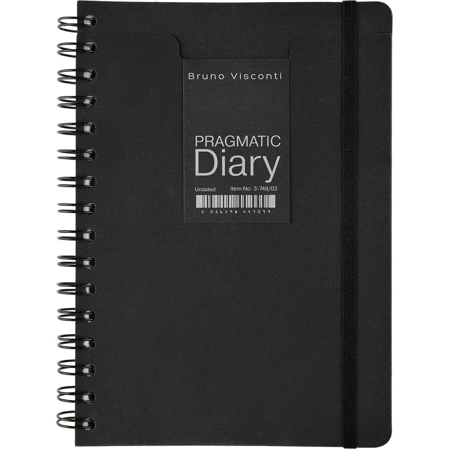 Ежедневник недатированный А5 PRAGMATIC на гребне, черный, 128л 3-748/04 - фото 3