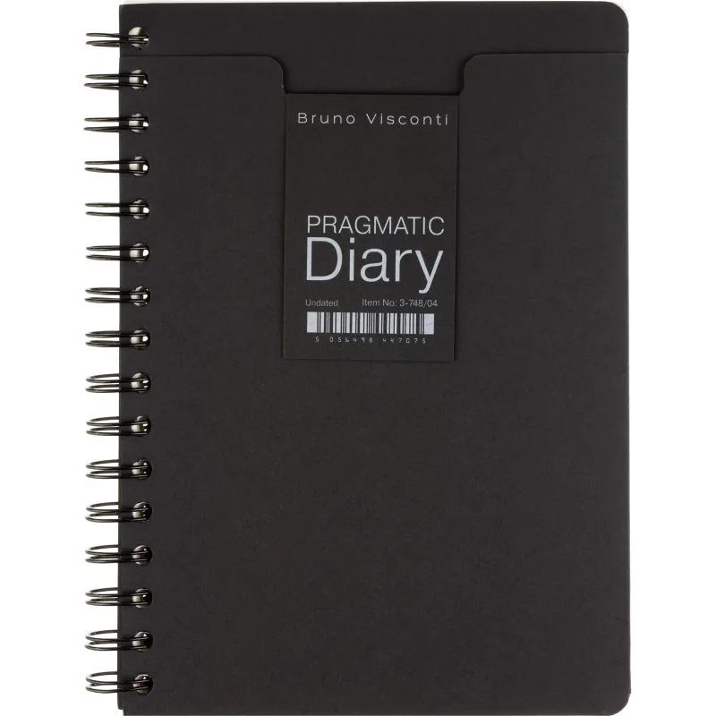 Ежедневник недатированный А5 PRAGMATIC на гребне, черный, 128л 3-748/04 - фото 4
