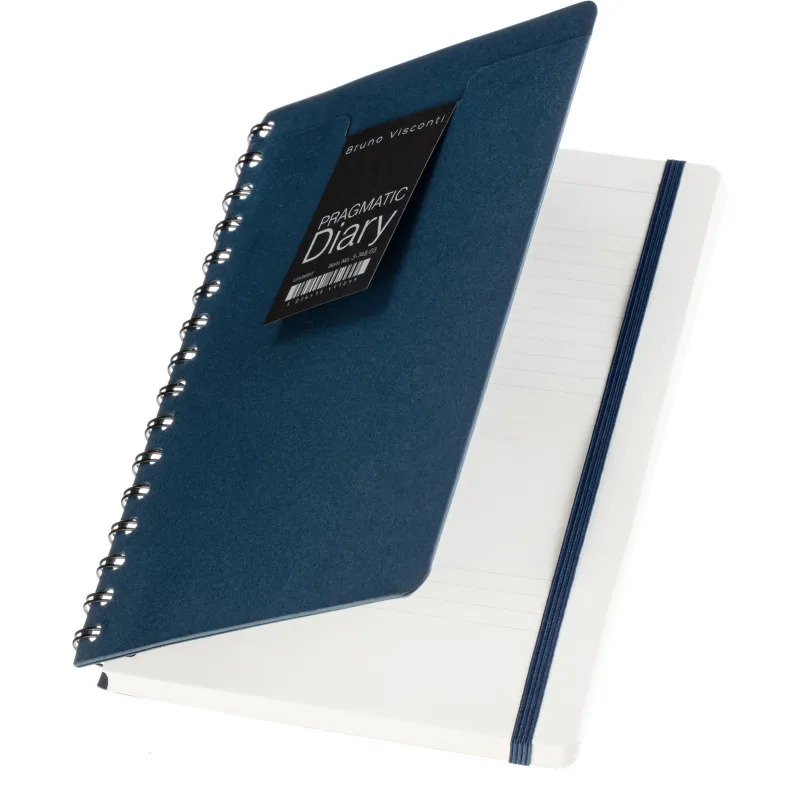 Ежедневник недатированный А5 PRAGMATIC на гребне, темно-синий 128л 3-748/03 - фото 7