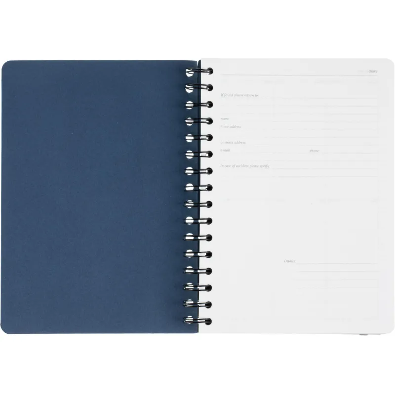 Ежедневник недатированный А5 PRAGMATIC на гребне, темно-синий 128л 3-748/03 - фото 8