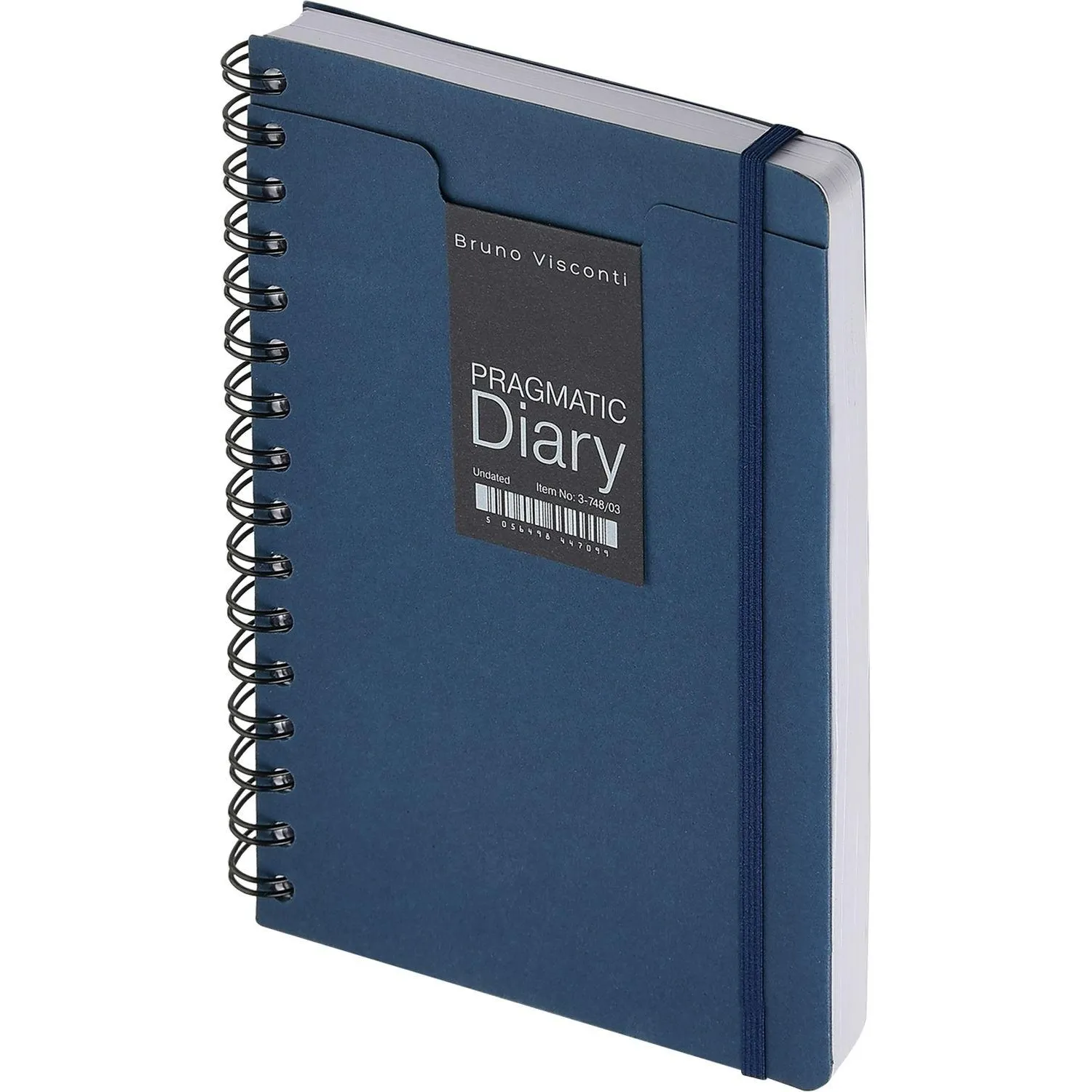 Ежедневник недатированный А5 PRAGMATIC на гребне, темно-синий 128л 3-748/03 - фото 16
