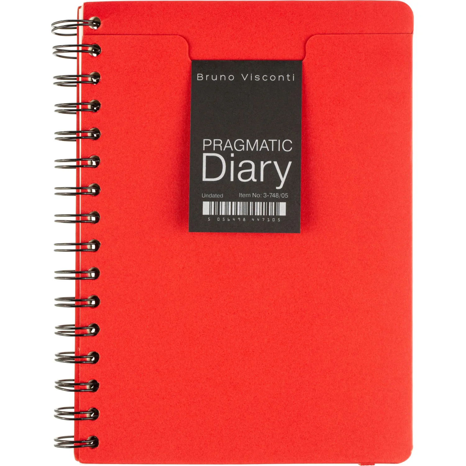 Ежедневник недатированный А5 PRAGMATIC на гребне, красный, 128л 3-748/05 - фото 12