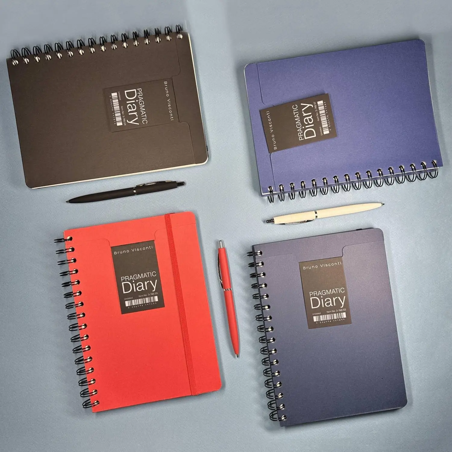 Ежедневник недатированный А5 PRAGMATIC на гребне, красный, 128л 3-748/05 - фото 15