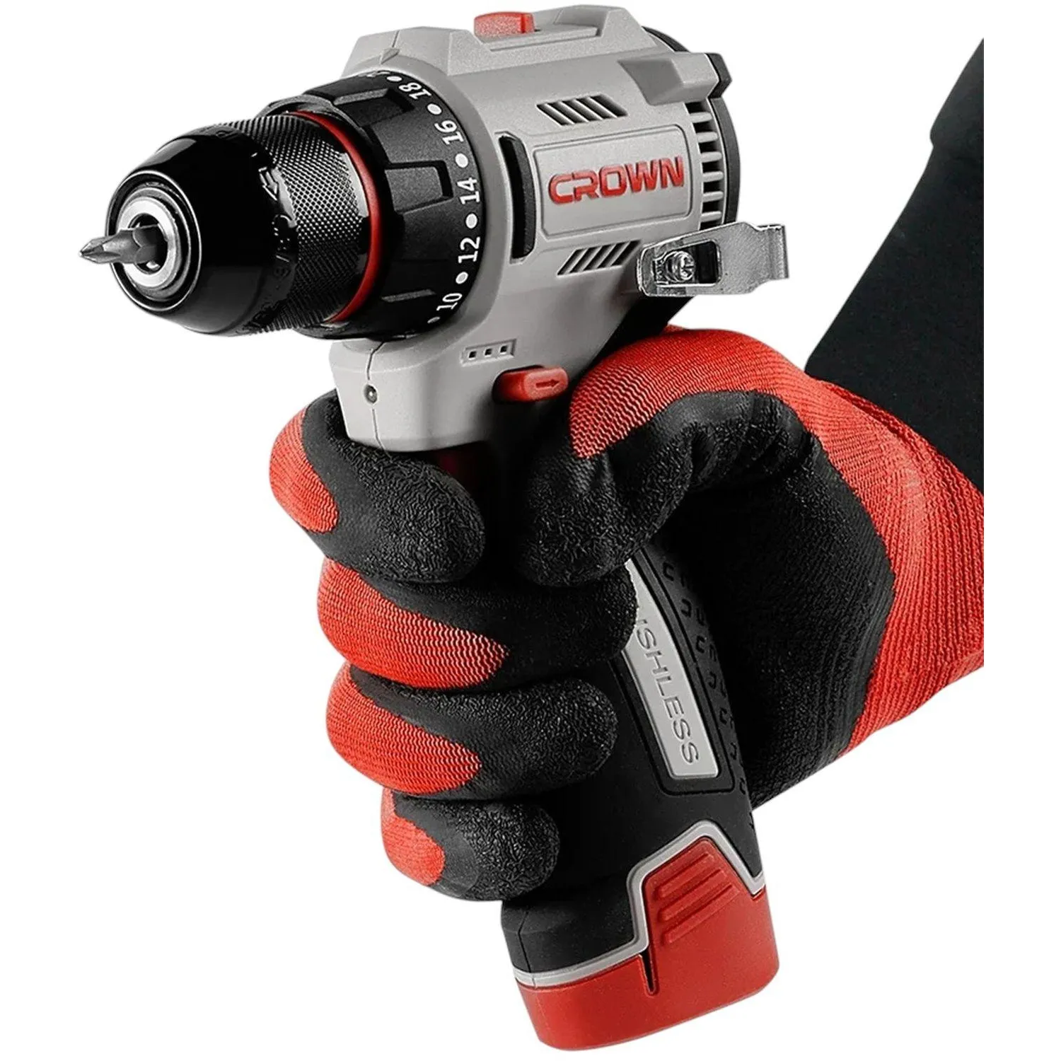 Дрель-шуруповерт аккумуляторная CROWN CT21129HMX-2 BMC - фото 7