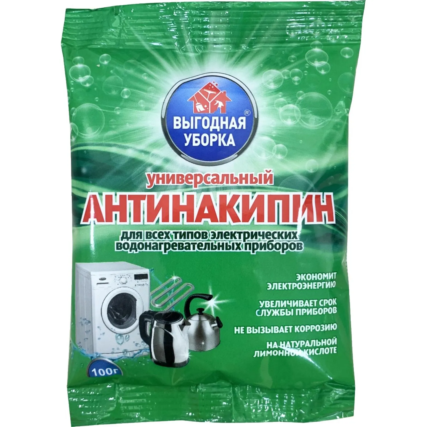 Средство для удаления накипи Антинакипин ВЫГОДНАЯ УБОРКА Универс. 100г,3274 - фото 1