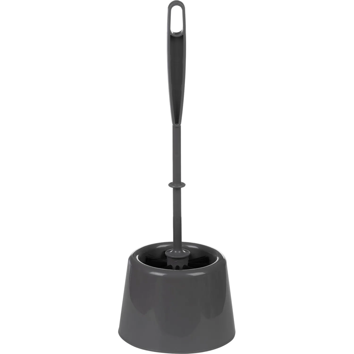 Ершик для унитаза AZUR с подставкой Мини, сер. с черн. Щетиной_ТПЦ - фото 1