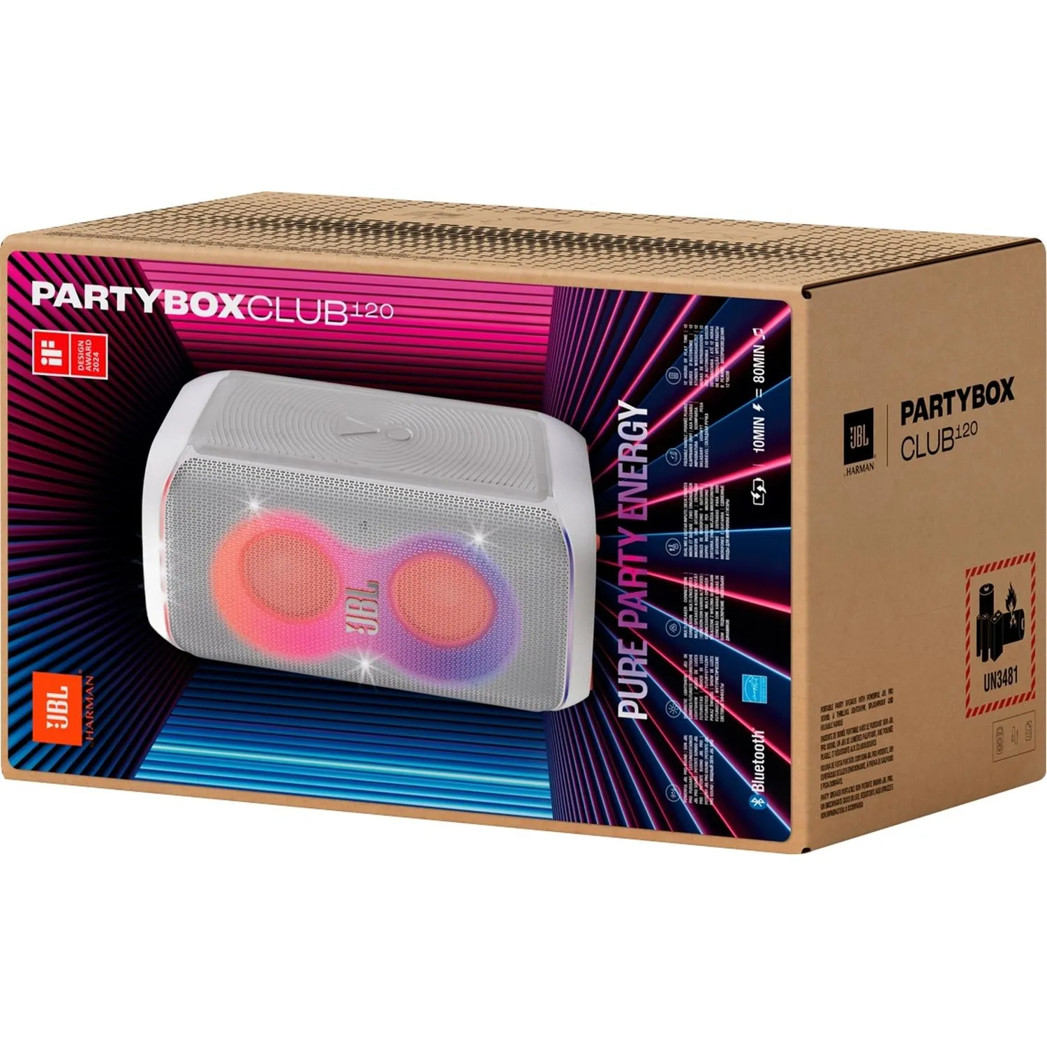 Акустическая система JBL Partybox Club 120 White (JBLPBCLUB120SWUK) - фото 4