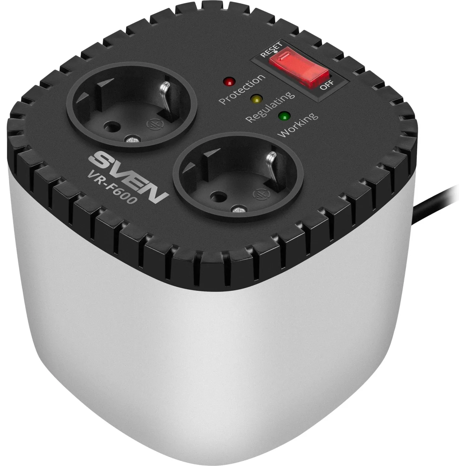 Стабилизатор напряжения SVEN VR-F600 (200Вт,Входное 170-280В,  2xEURO) - фото 1