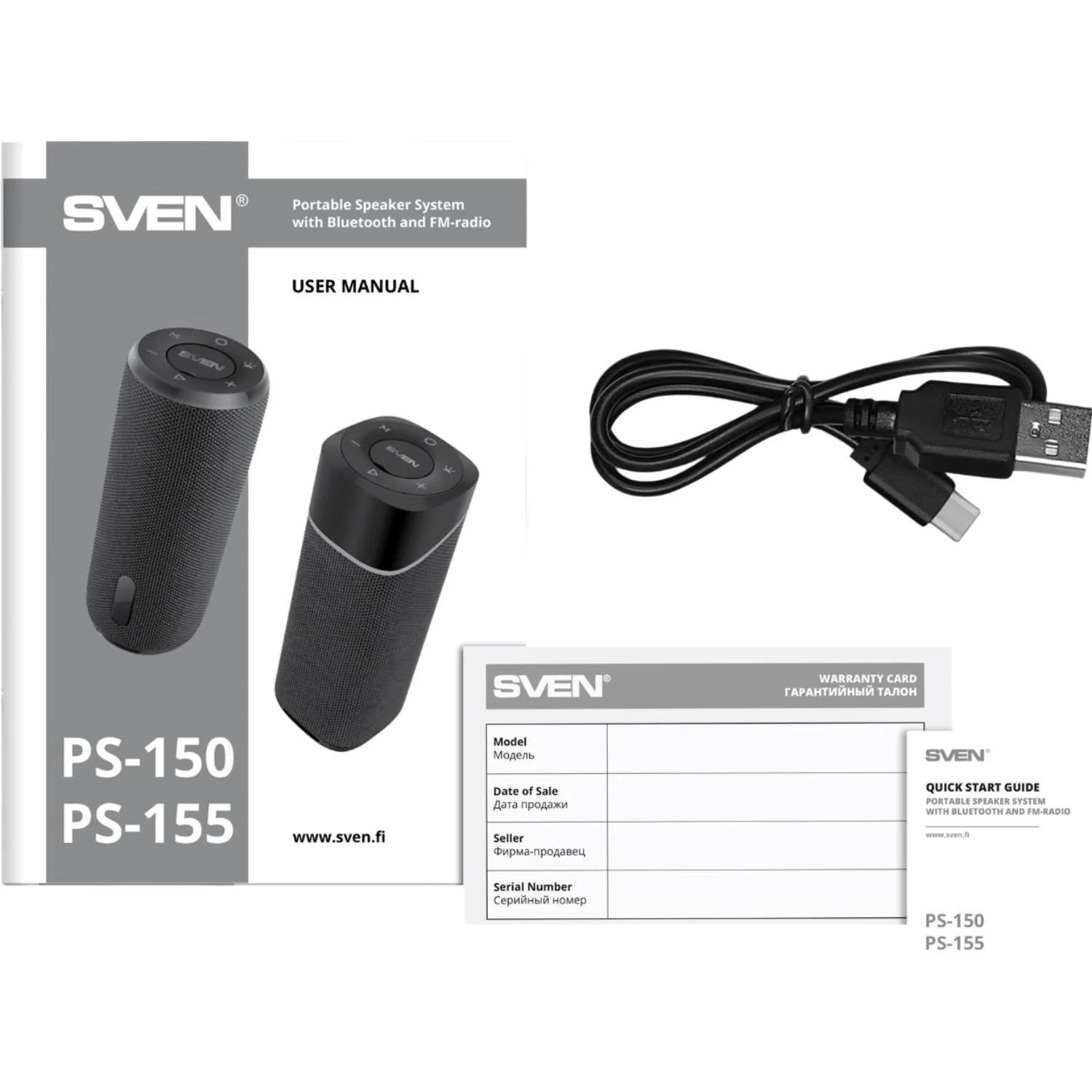 Акустическая система SVEN PS-150,чер,2.0,2x5Вт(RMS),TWS,BT,FM,USB,встр акк - фото 4