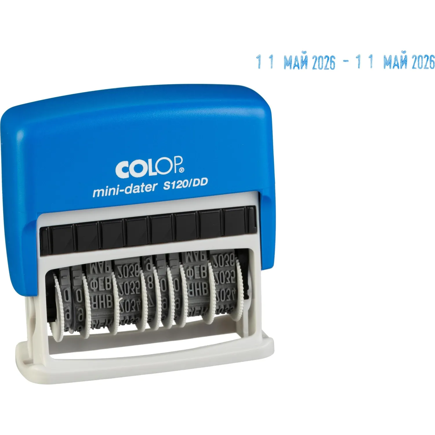 Датер автоматический Colop Мини S120/DD шрифт 3,8 мм с двумя датами буквами - фото 1