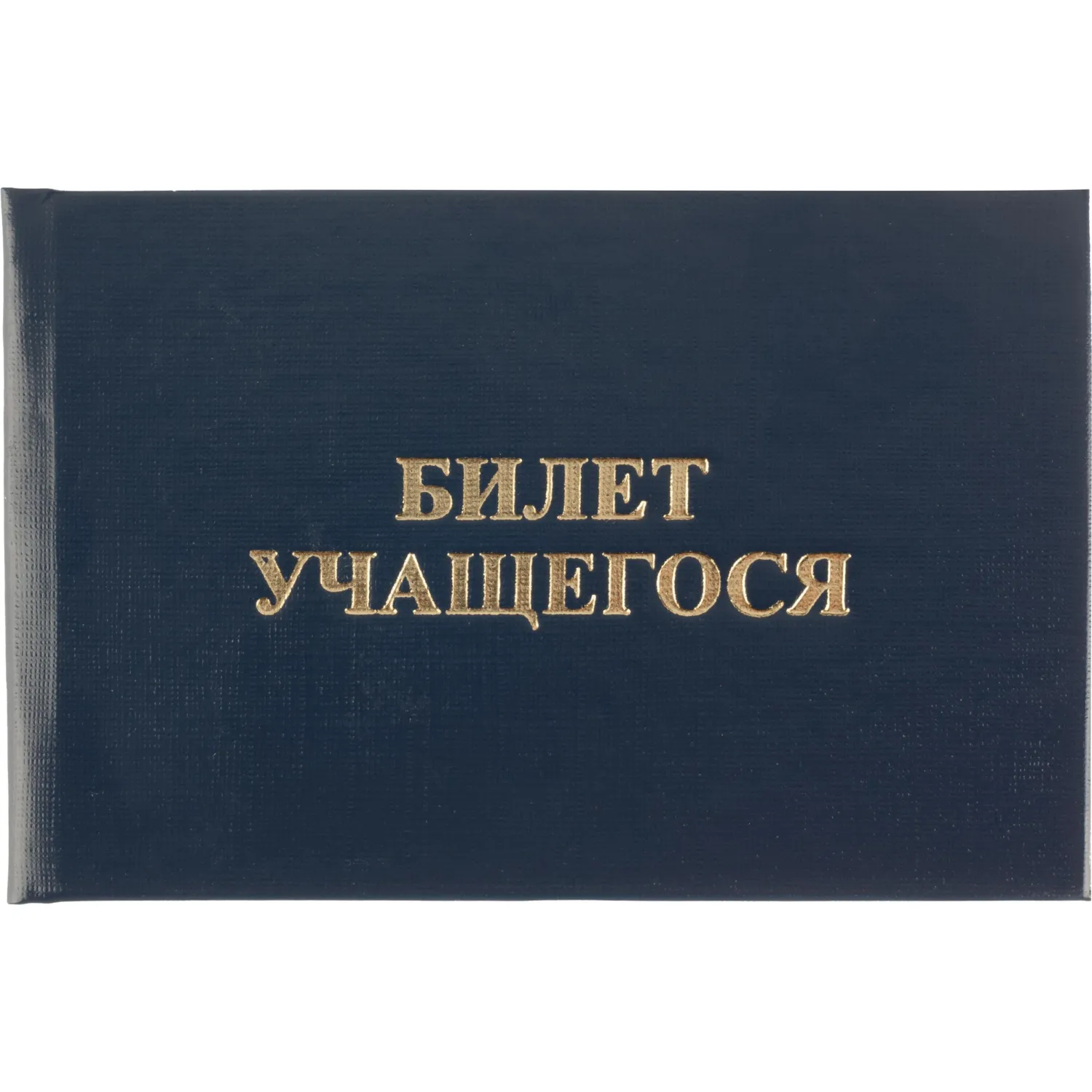 Бланк Билет учащегося 9,5см х 6,5см, твердая обложка, бумвинил, синий - фото 1