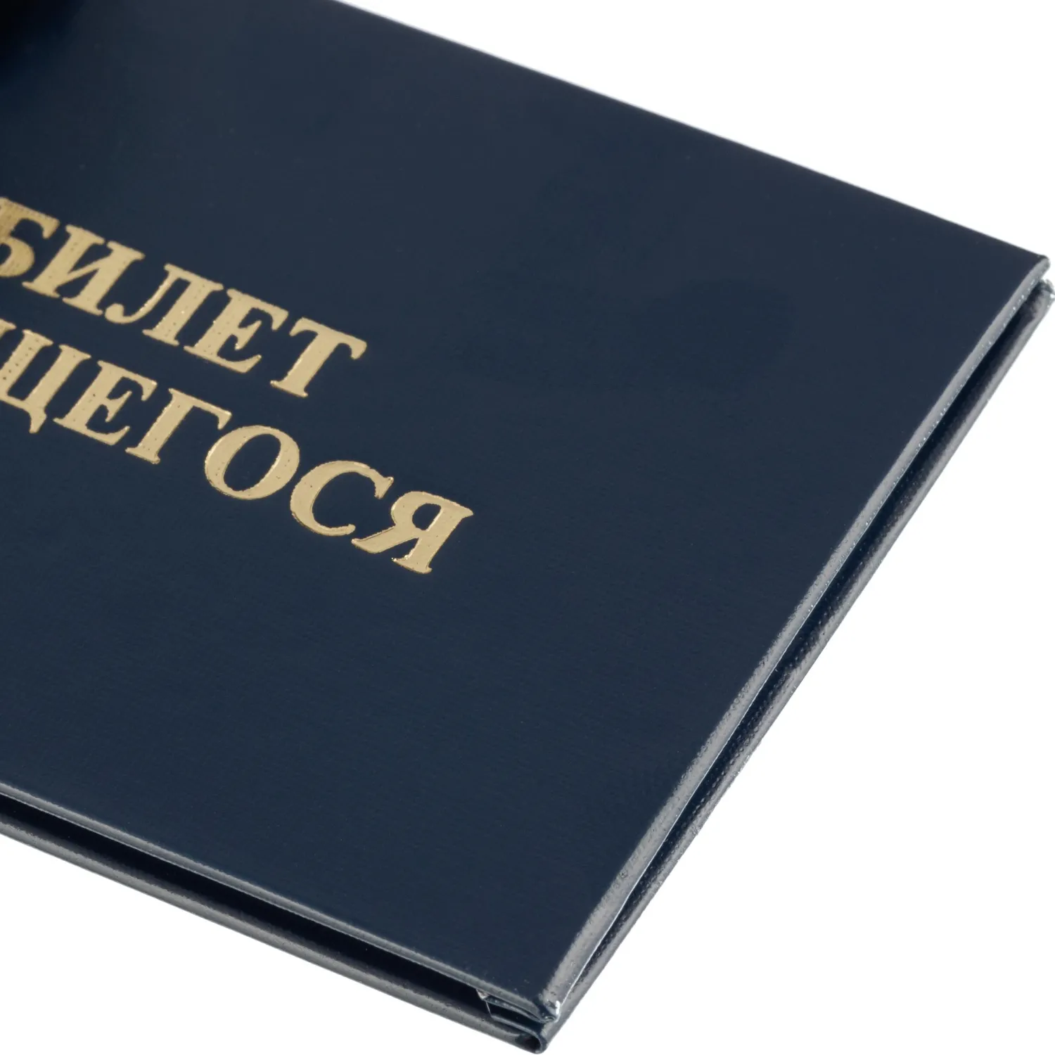 Бланк Билет учащегося 9,5см х 6,5см, твердая обложка, бумвинил, синий - фото 4