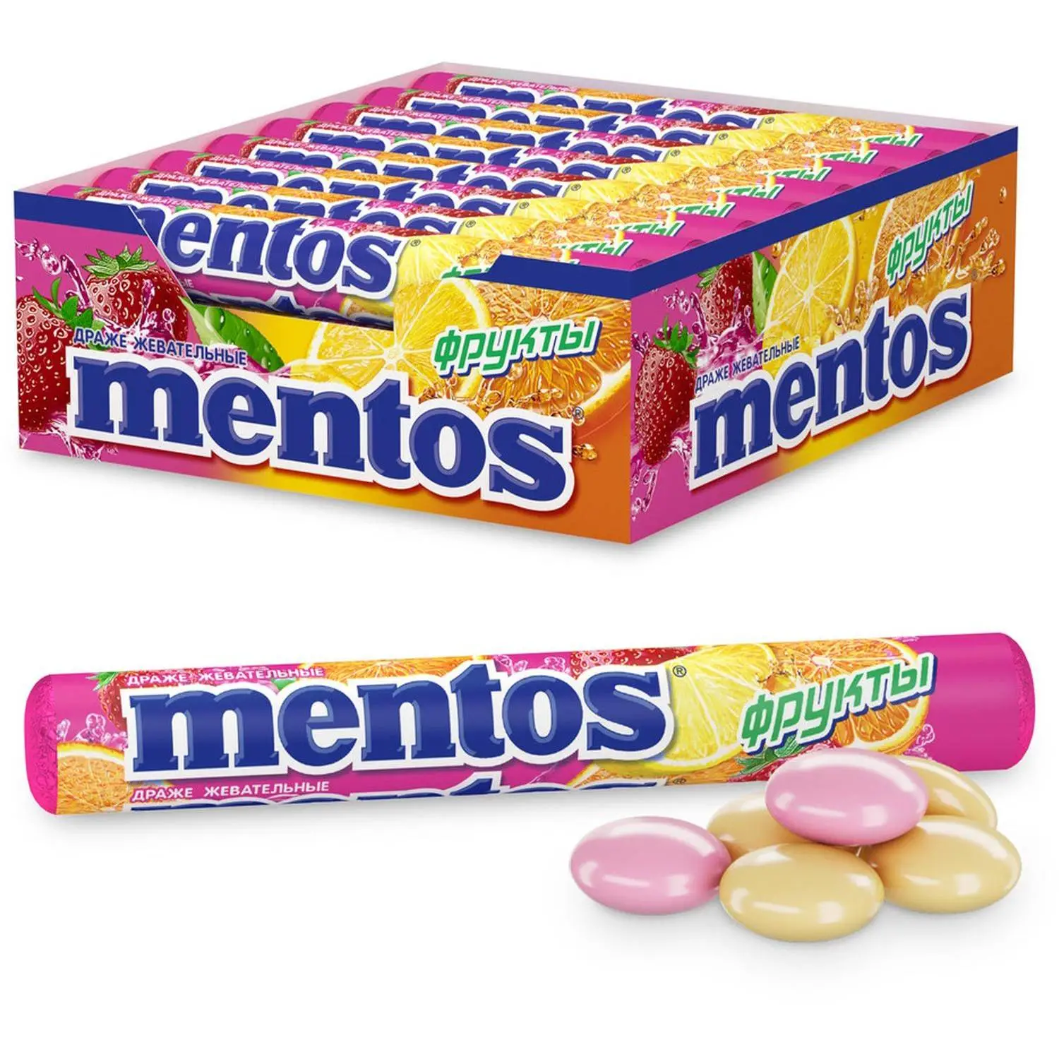 Драже жевательное Mentos Фрукты, 37,5гx24шт/уп - фото 7