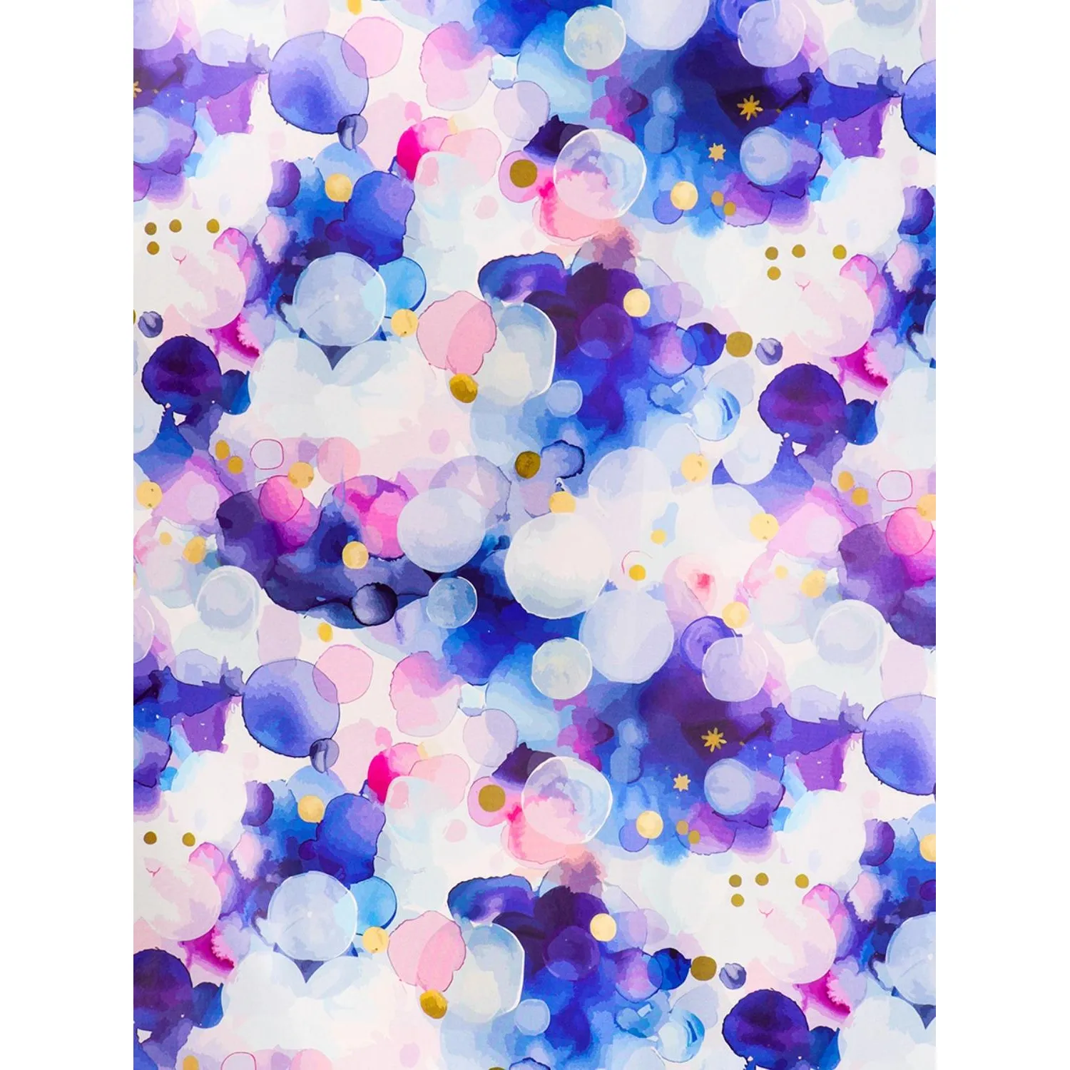 Бумага упаковочная Акварельные пузырьки(70x100см,10л)Собств.разраб.УБ-6802 - фото 1