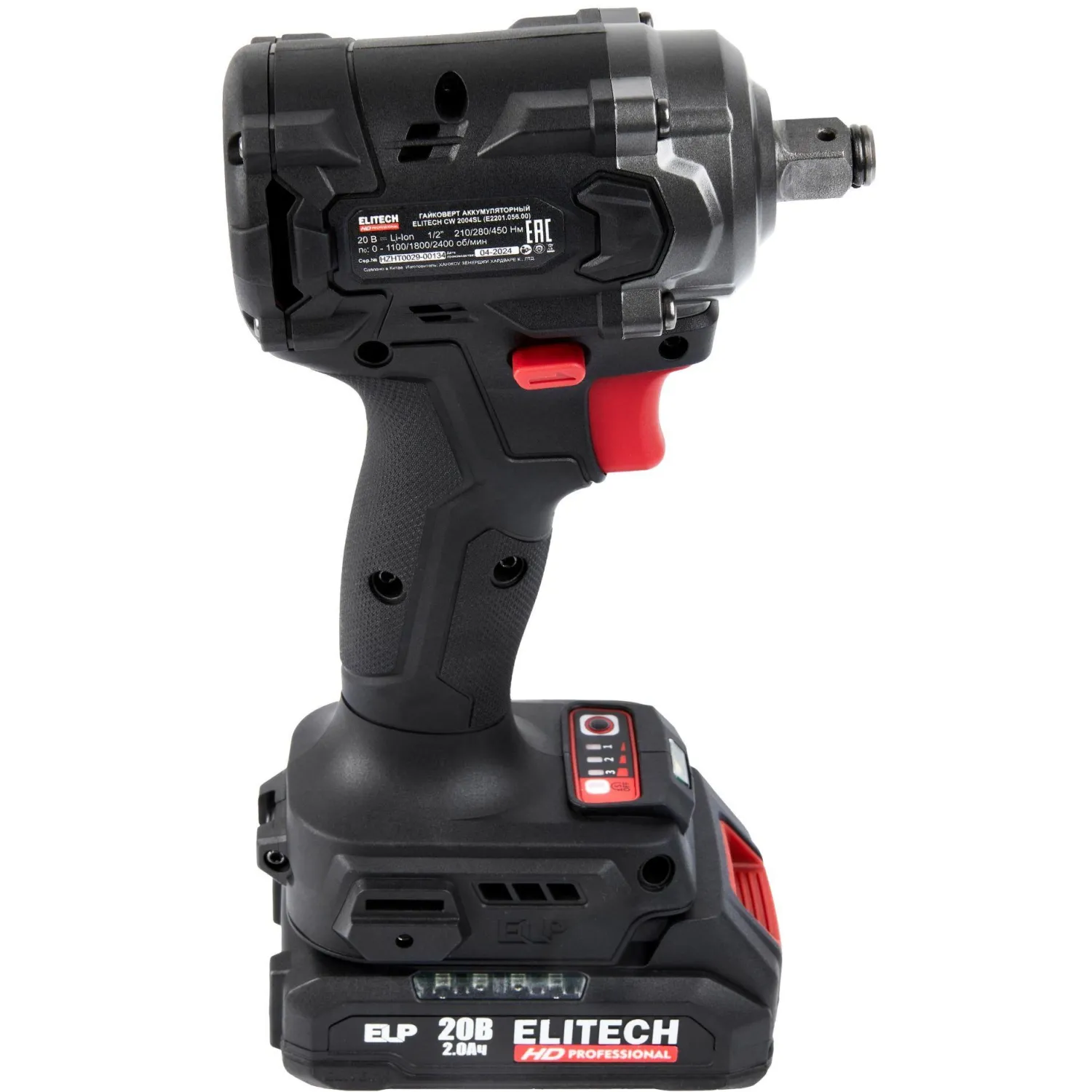 Гайковерт аккумуляторный ELITECH HD CW 2004SL (E2201.056.01) - фото 3