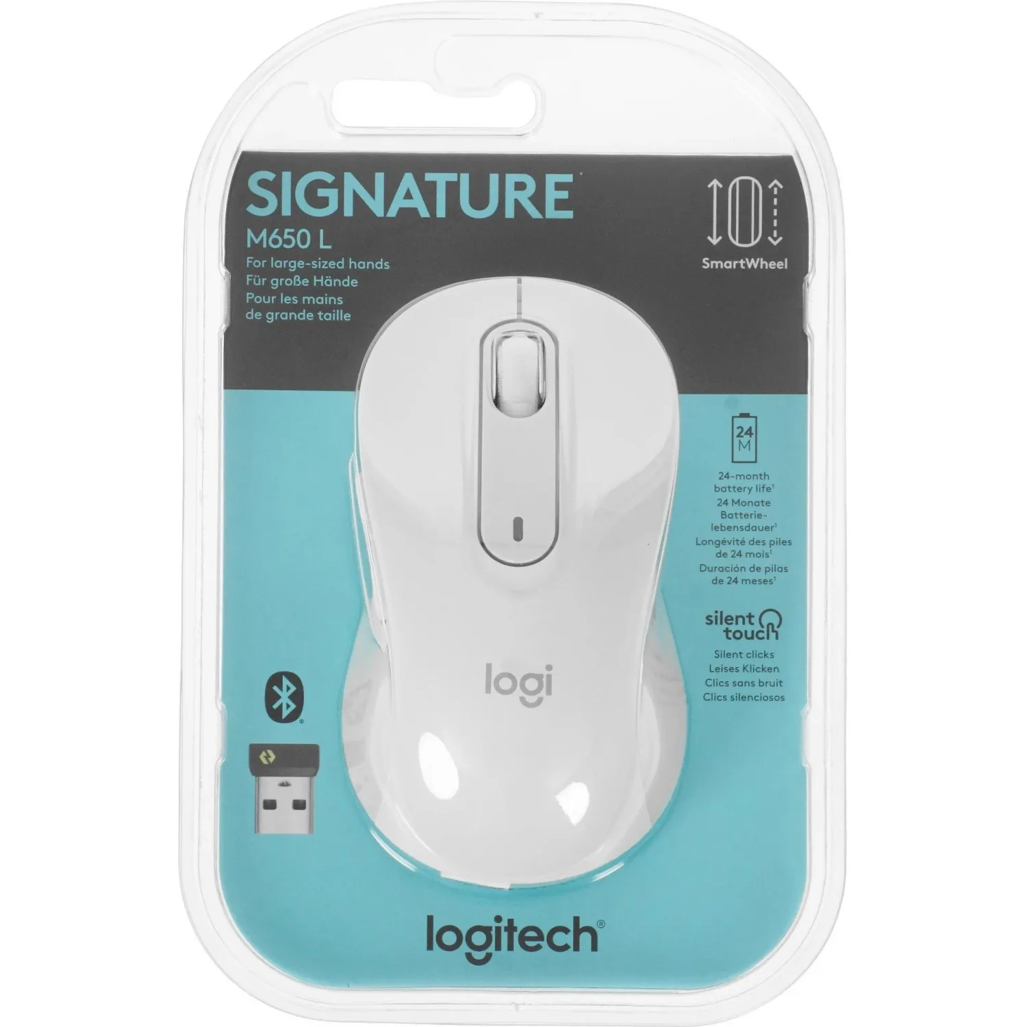 Мышь компьютерная Logitech Signature M650L WHITE  (910-006238/910-006389) - фото 5