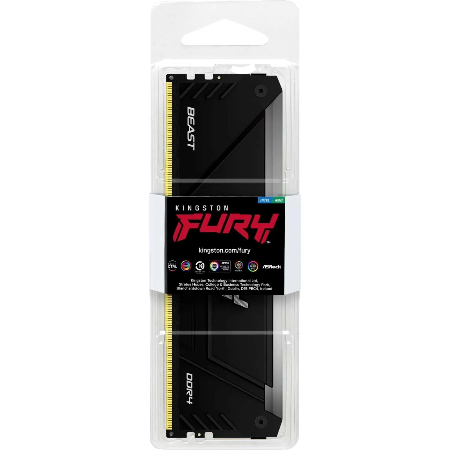 Модуль памяти Kingston FURY Beast DDR4 DIMM 8GB 3200Мгц(KF432C16BB2A/8) - фото 4