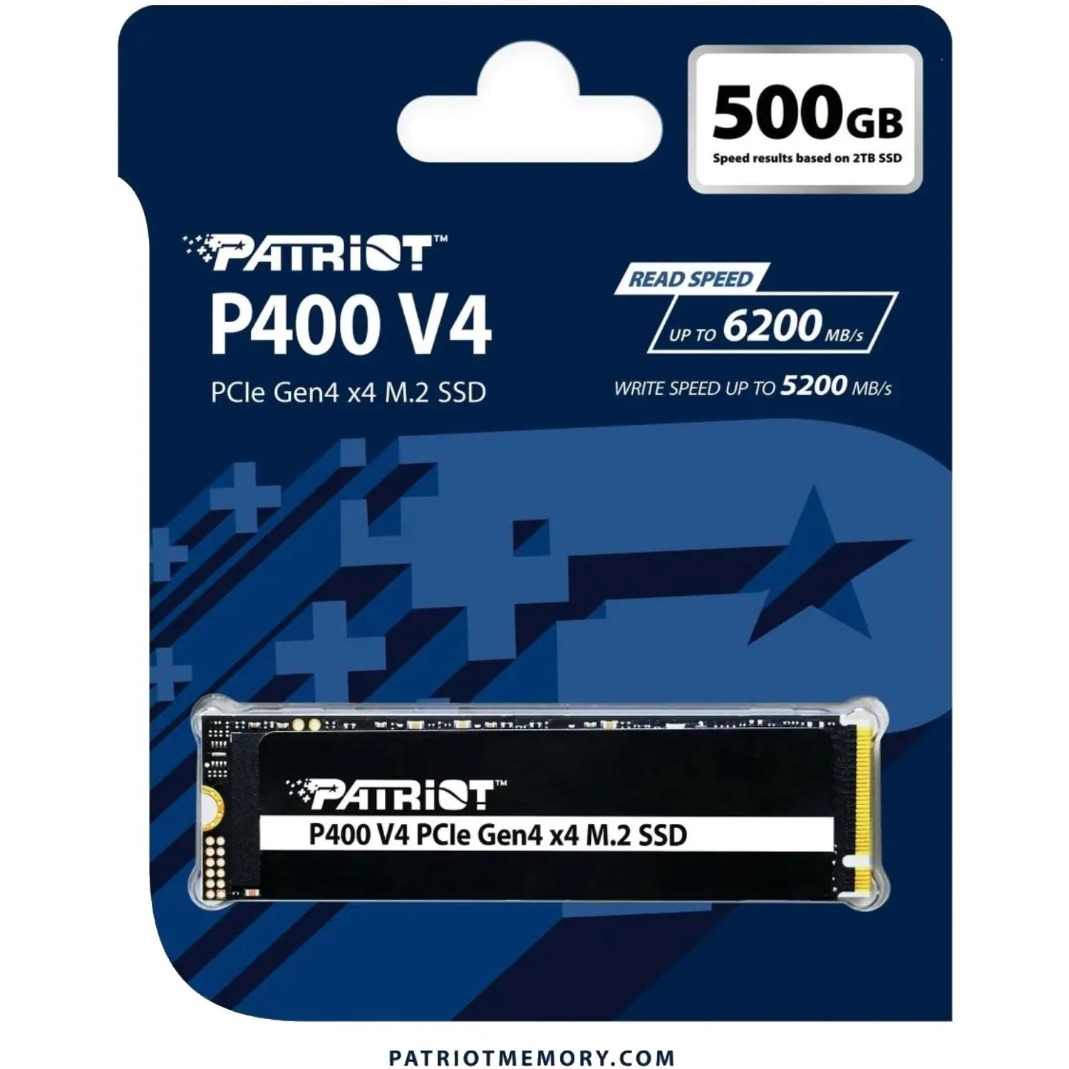 SSD накопитель Patriot P400 V4 500GB M.2 PCIe4.0x4(P400VP500GM28H) - фото 3