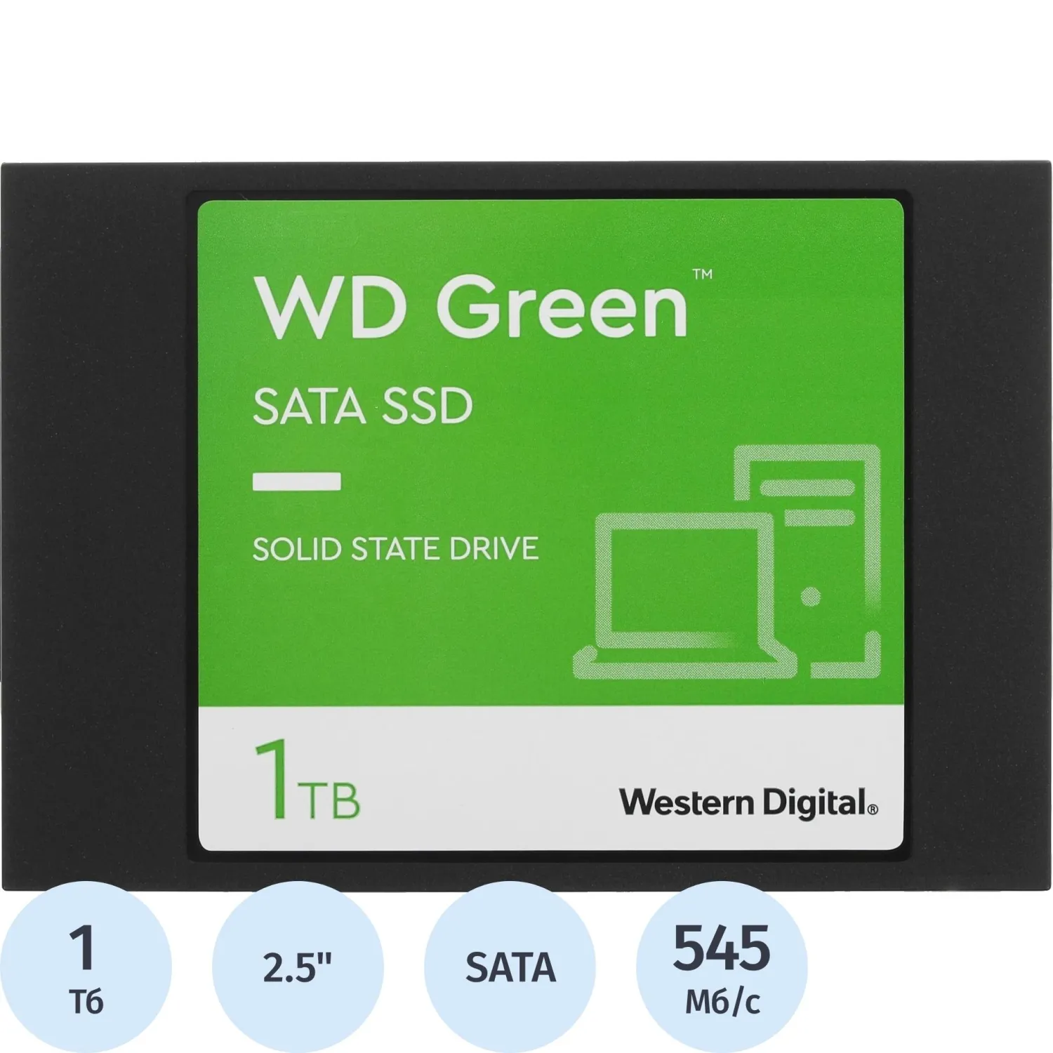 SSD накопитель WD Green 2,5' SATA 1Tb(WDS100T3G0A) - фото 1