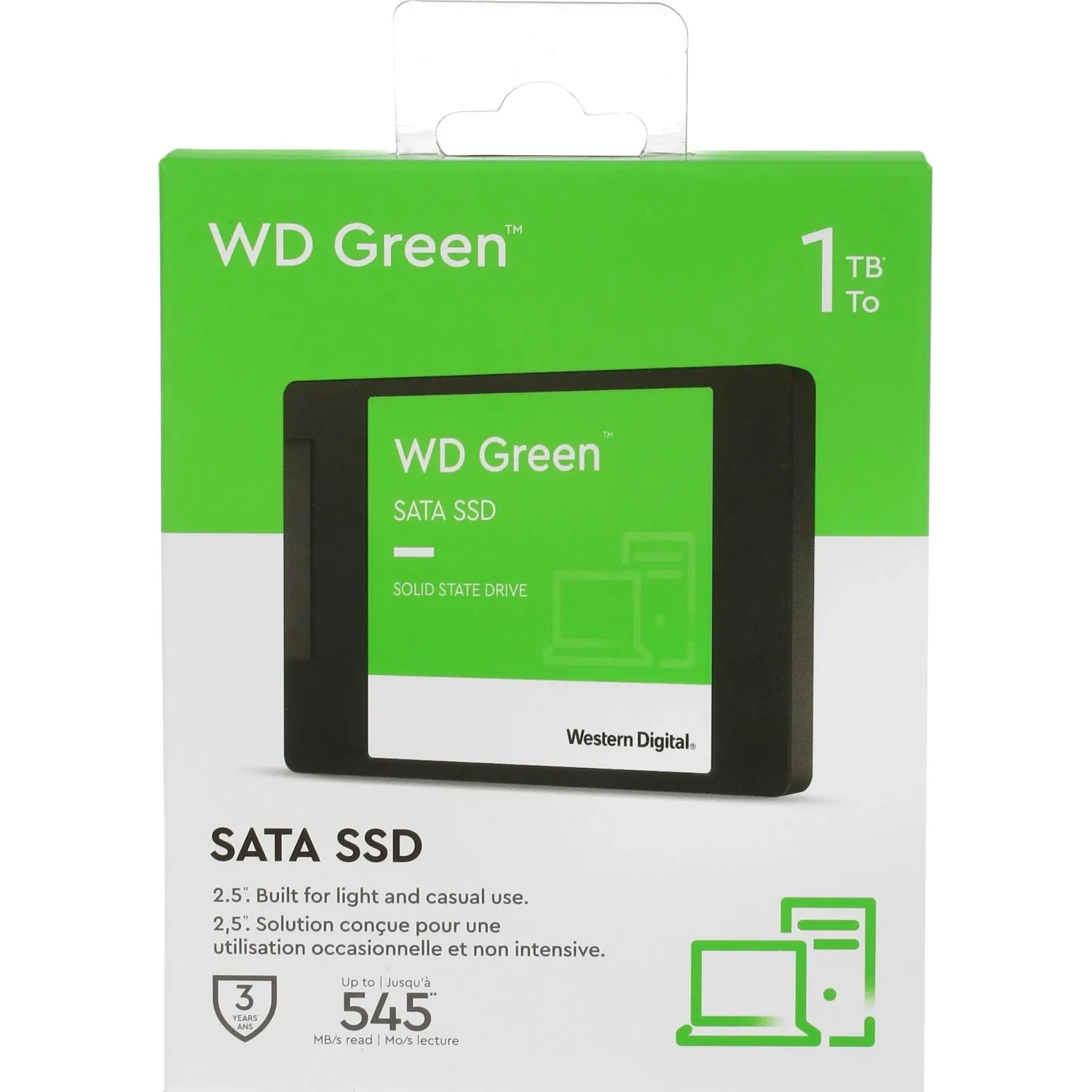 SSD накопитель WD Green 2,5' SATA 1Tb(WDS100T3G0A) - фото 3