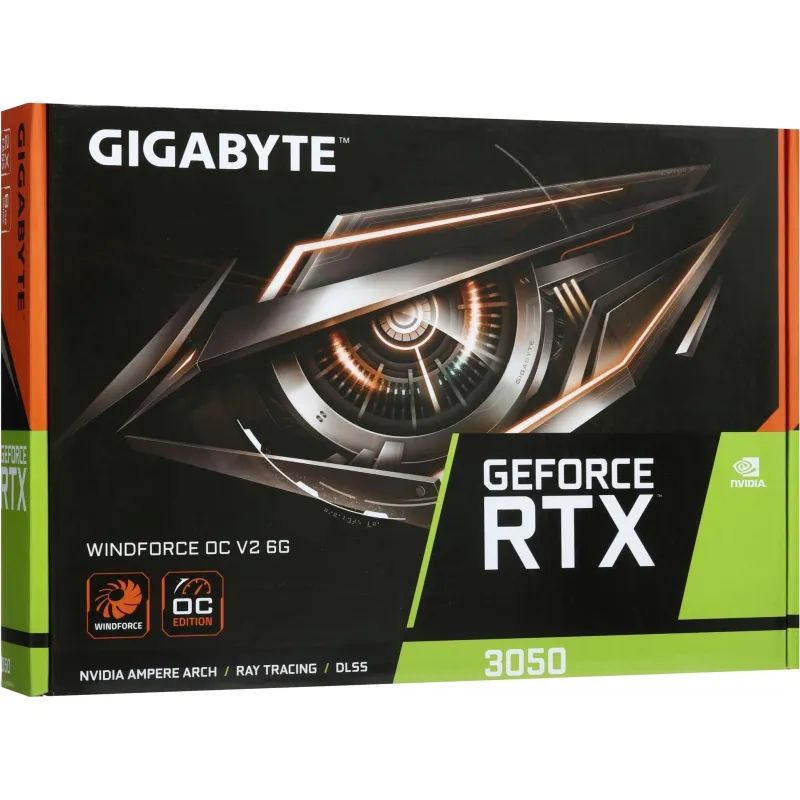 Видеокарта GIGABYTE RTX3050 WINDFORCE OC 6GB DPx2(GV-N3050WF2OCV2-6GD) - фото 6