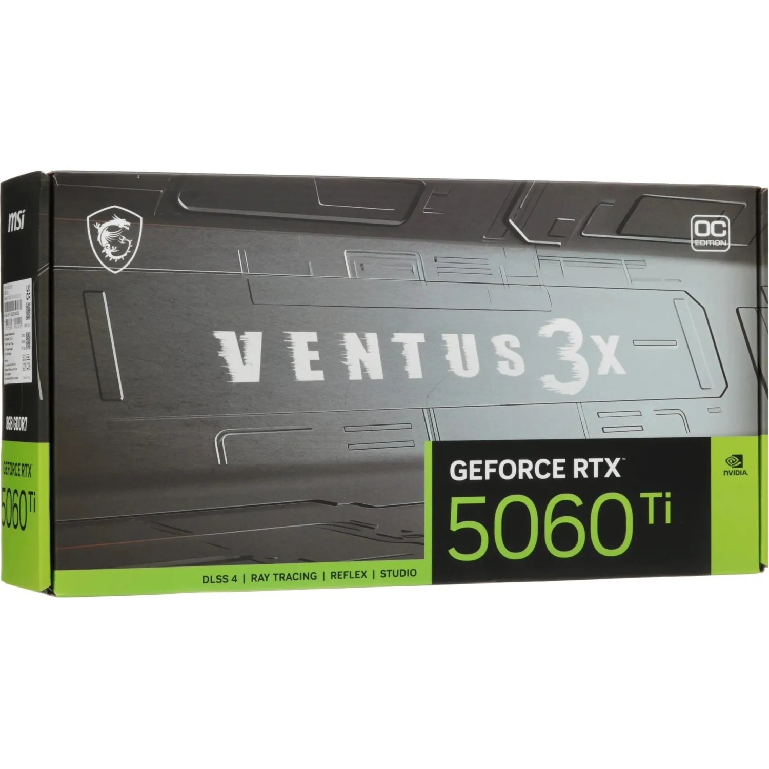 Видеокарта MSI RTX 5060 Ti 8G VENTUS 3X OC, HDMI, DPx3, 8Gb, GDDR7 - фото 5