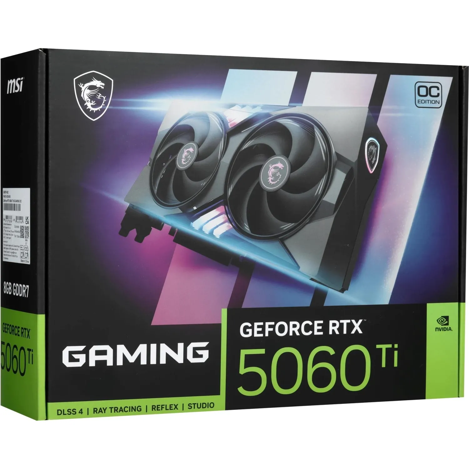 Видеокарта MSI RTX 5060 Ti 8G GAMING OC, HDMI, DPx3, 8Gb, GDDR7 - фото 5