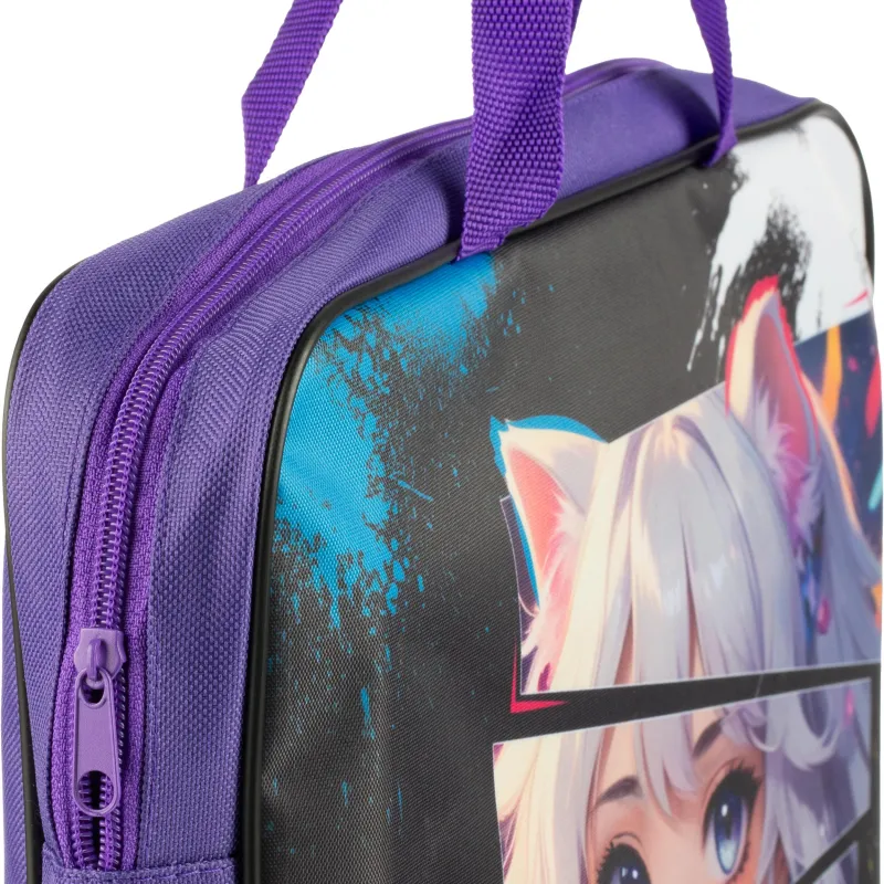 Папка школьника А4 с ручками ШИРОКАЯ,ПШ-11,ДЕВУШКА С УШКАМИ 2025 - фото 6