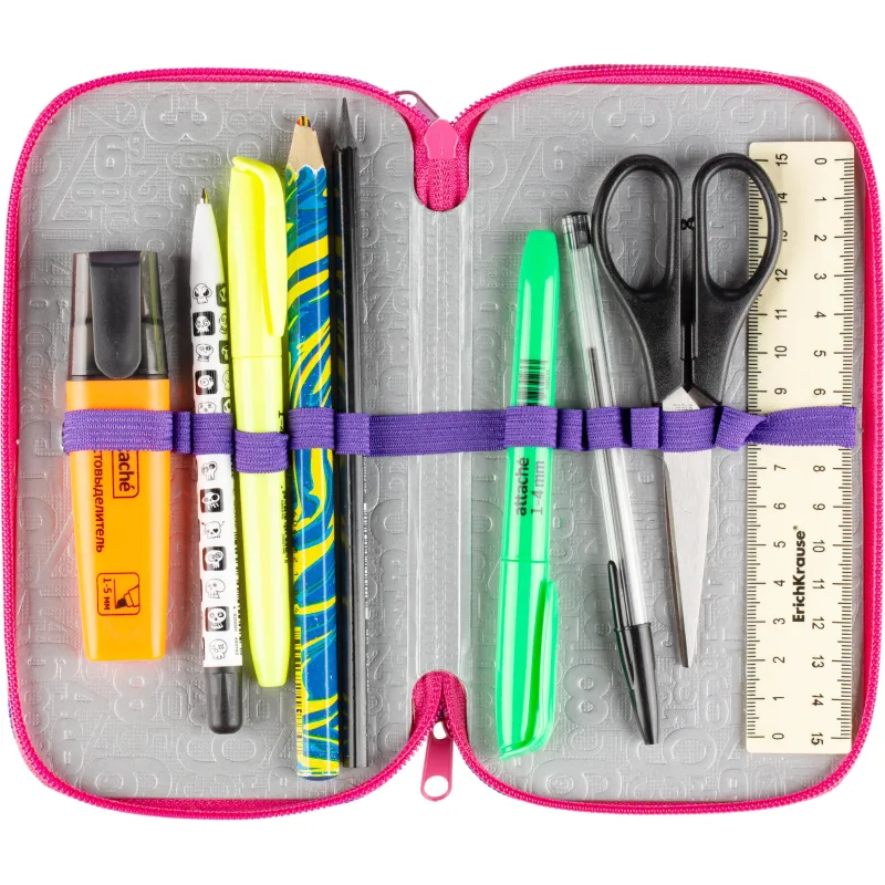 Пенал двухсекционный большой тканевый торец ПО-090, МИЛАЯ БЛОНДИНКА 2025 - фото 7